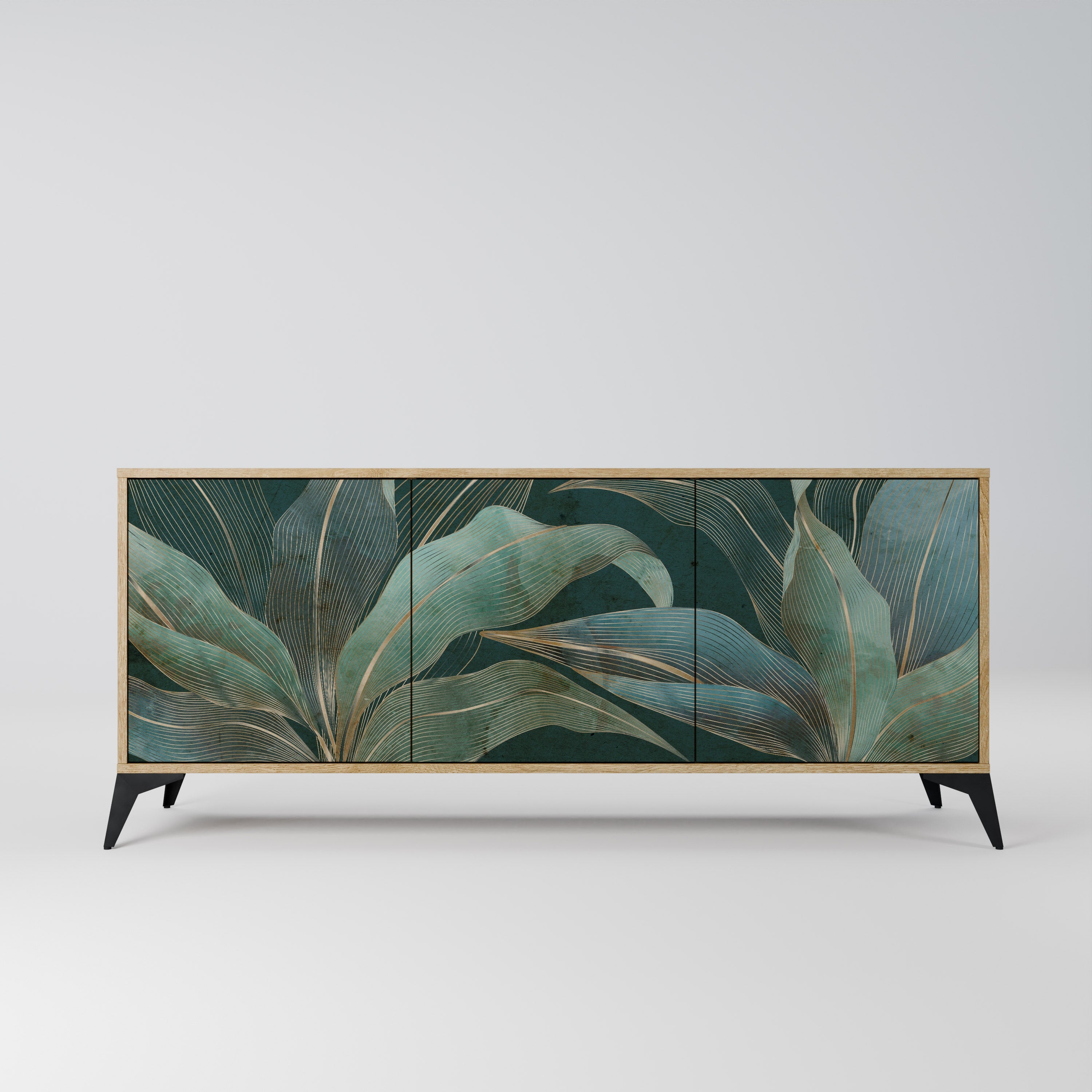 ROYAL GREEN 3-türiges Sideboard in Eichenoptik