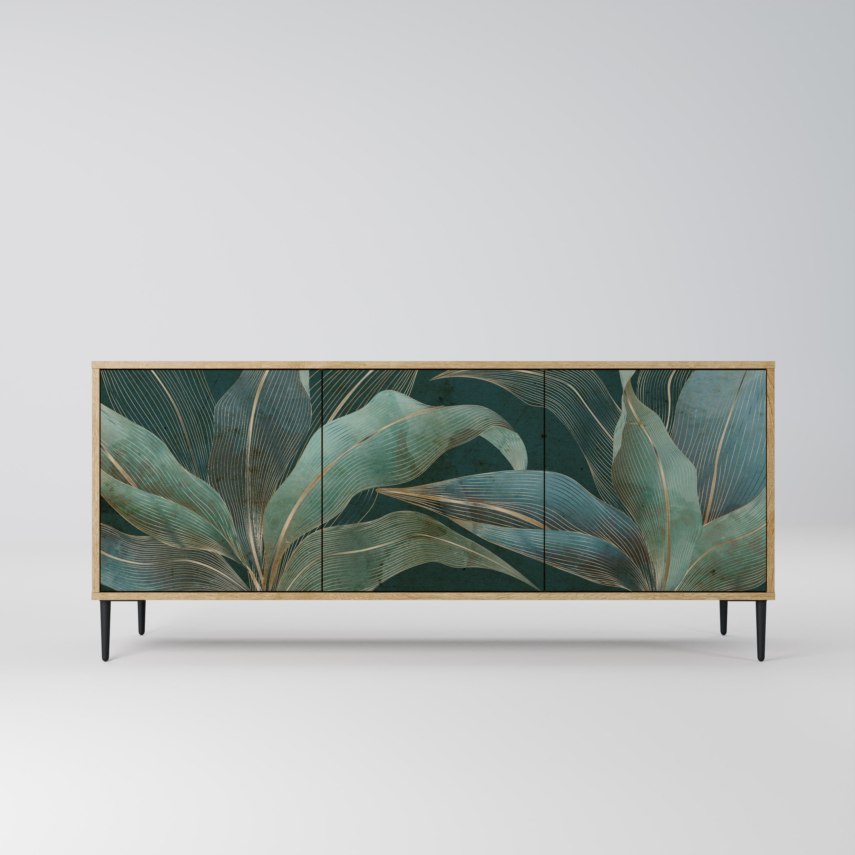 ROYAL GREEN 3-türiges Sideboard in Eichenoptik