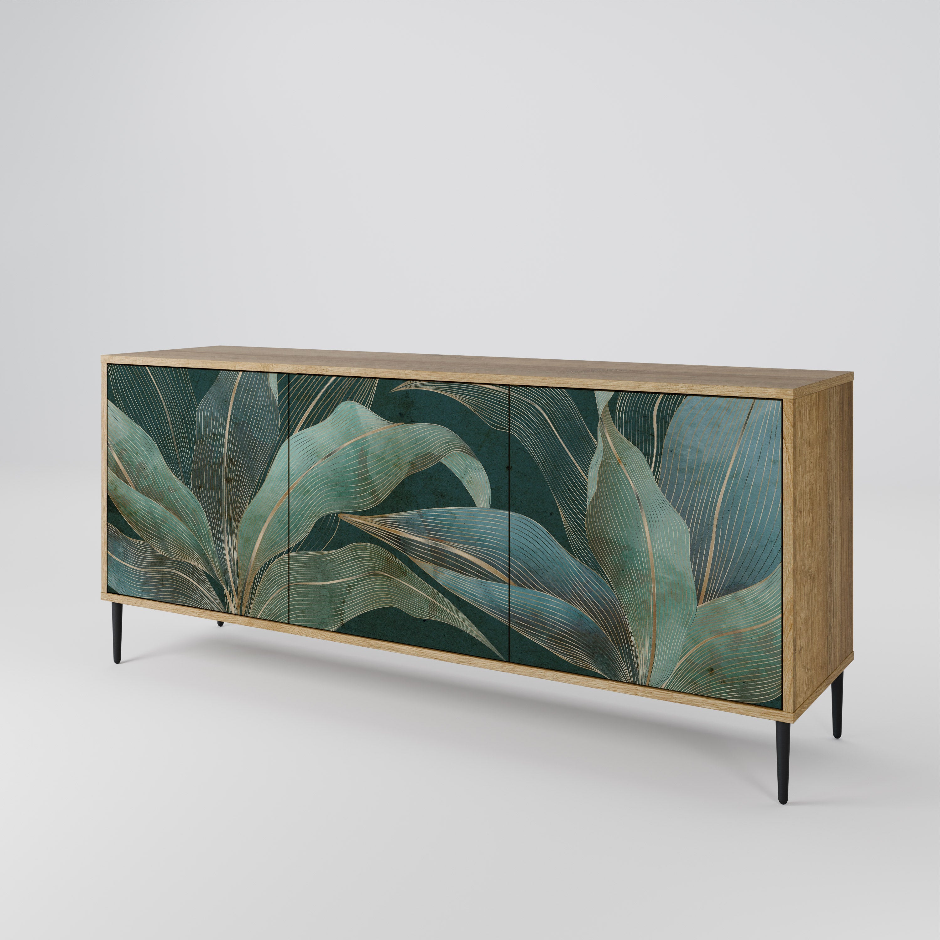 ROYAL GREEN 3-türiges Sideboard in Eichenoptik