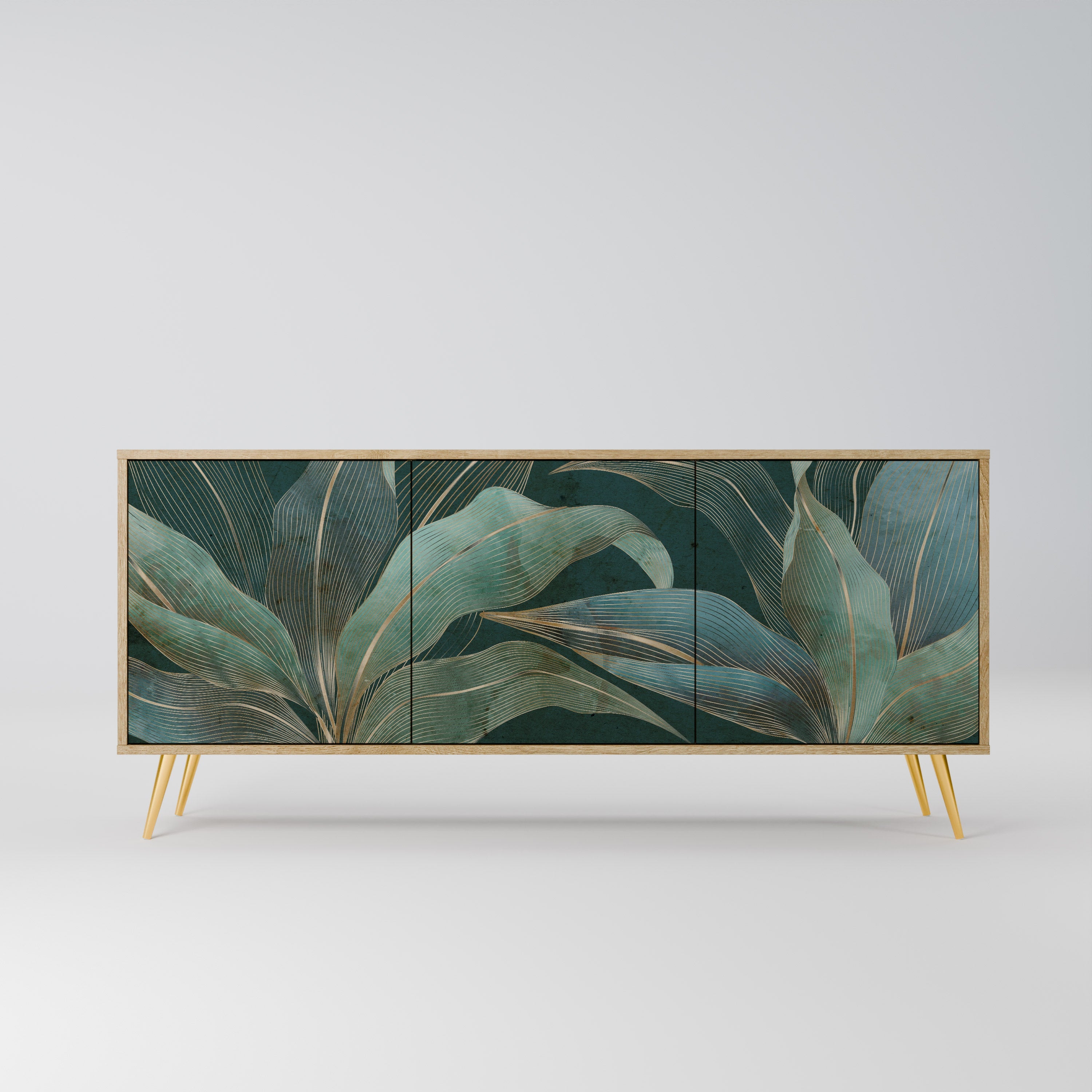 ROYAL GREEN 3-türiges Sideboard in Eichenoptik