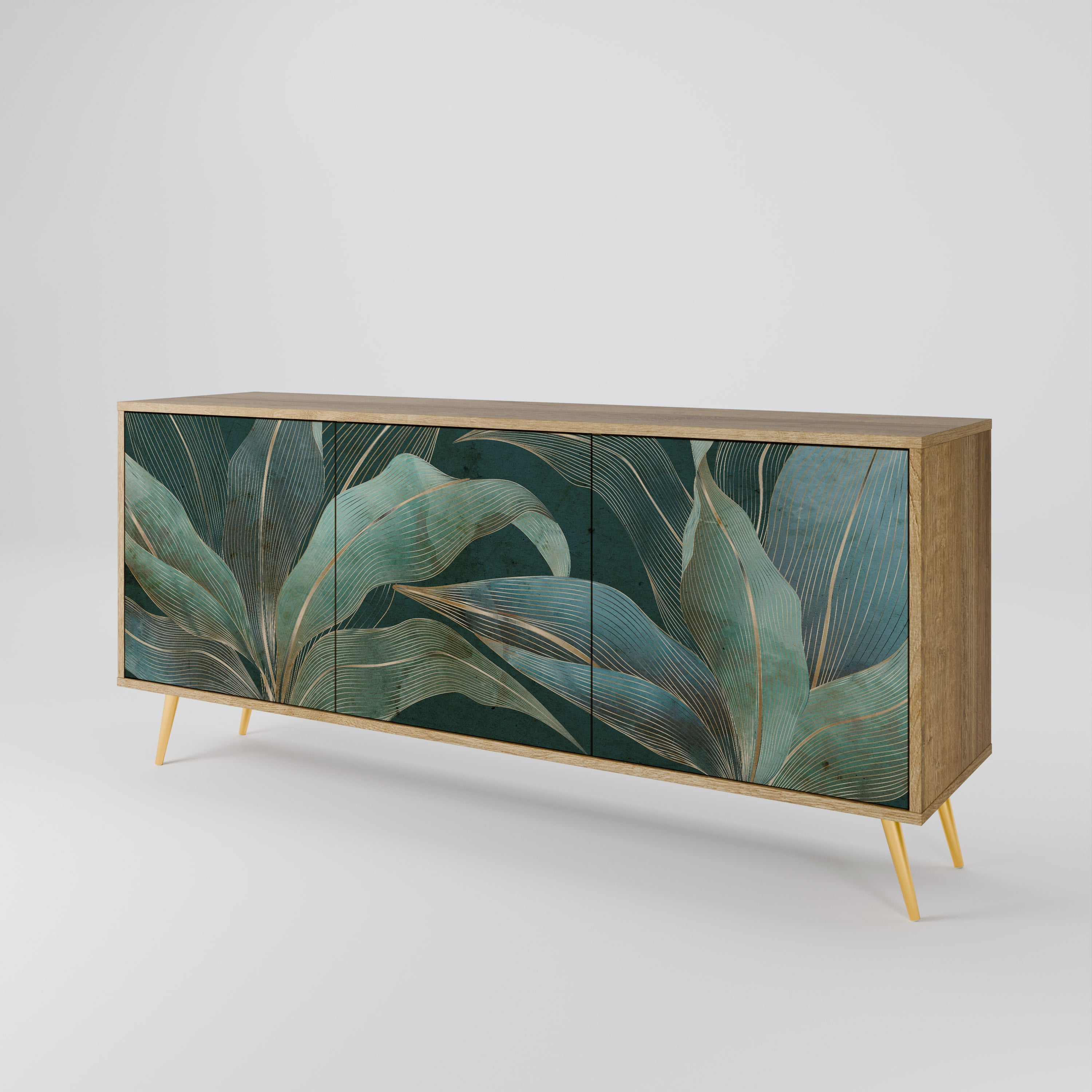 ROYAL GREEN 3-türiges Sideboard in Eichenoptik
