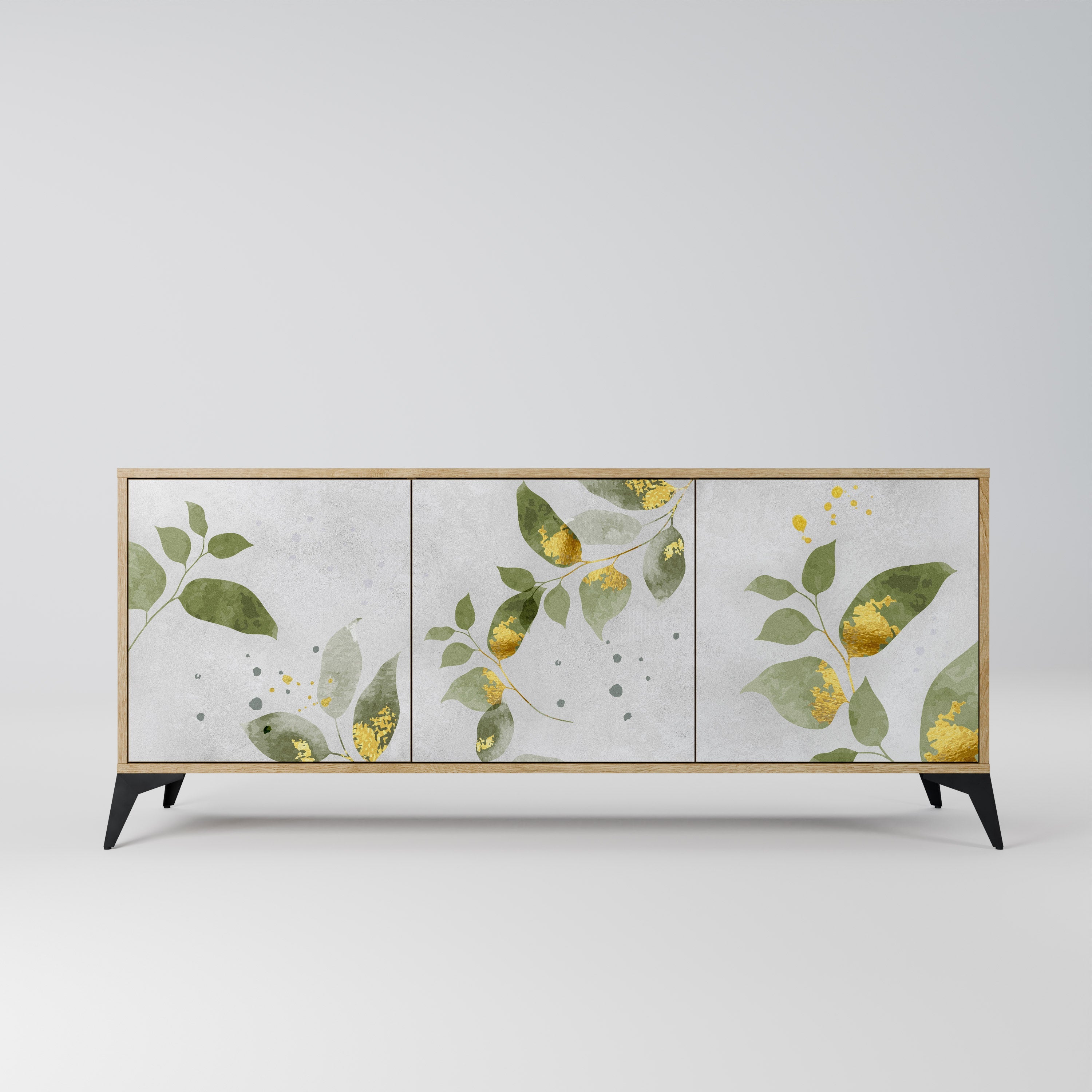 ELEGANT BOTANICS 3-türiges Sideboard in Eichenoptik