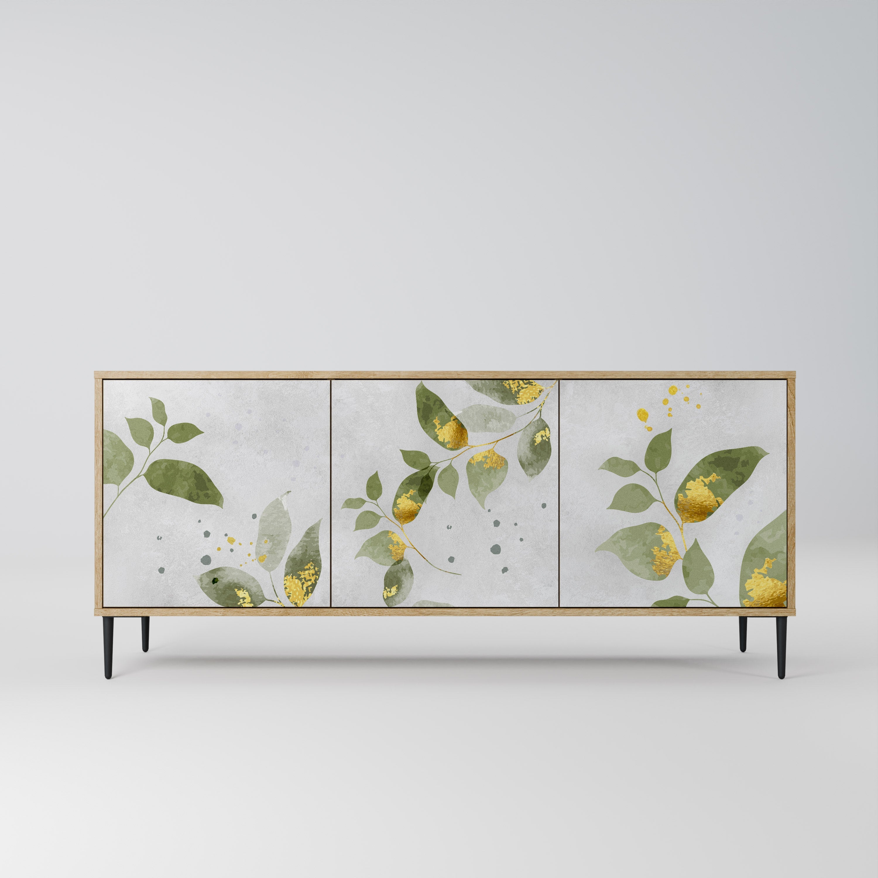 ELEGANT BOTANICS 3-türiges Sideboard in Eichenoptik