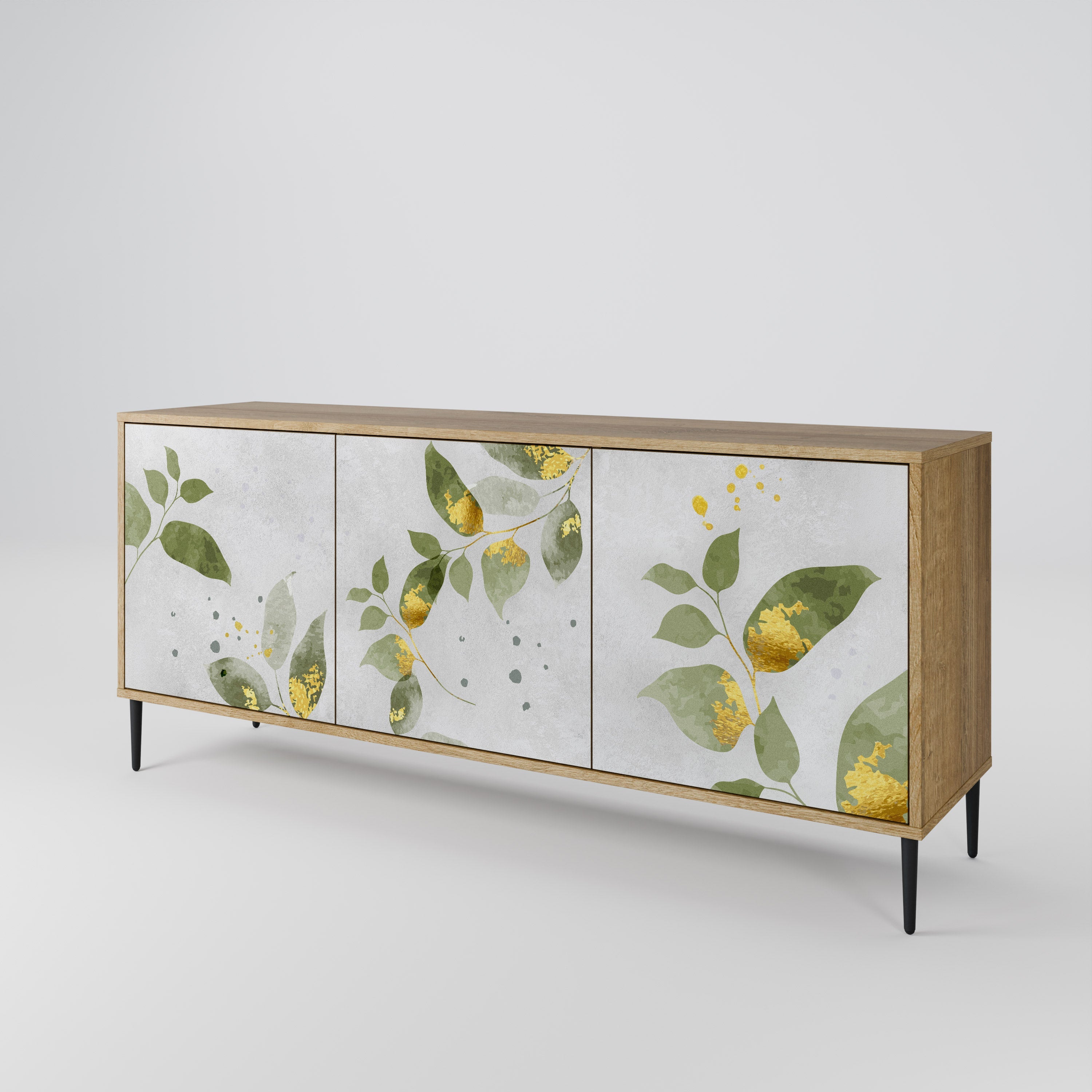 ELEGANT BOTANICS 3-türiges Sideboard in Eichenoptik