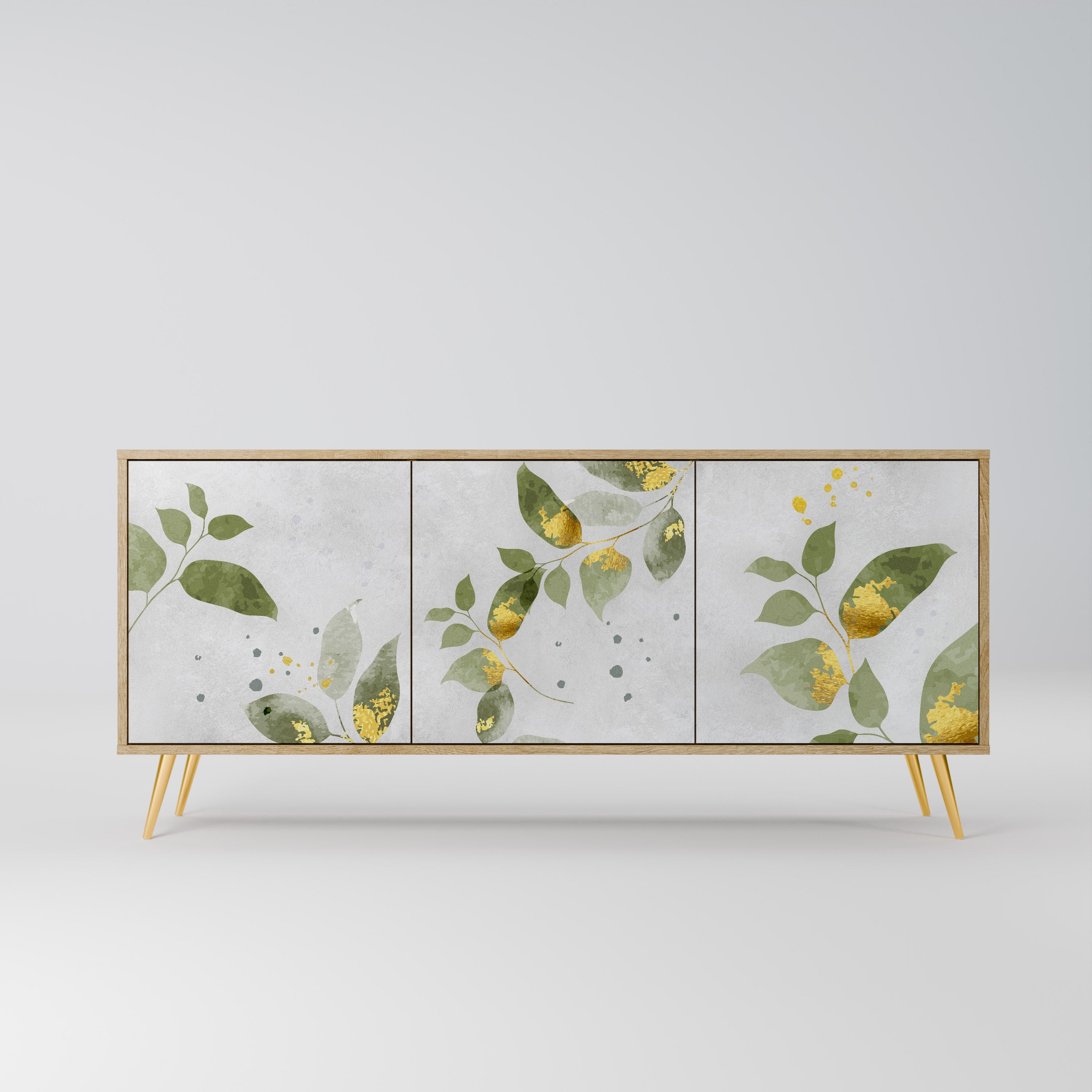 ELEGANT BOTANICS 3-türiges Sideboard in Eichenoptik