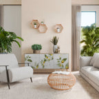 ELEGANT BOTANICS Sideboard mit 3 Türen in Eiche-Optik