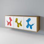 CHILDHOOD MEMORY Sideboard mit 3 Türen in Eiche-Optik