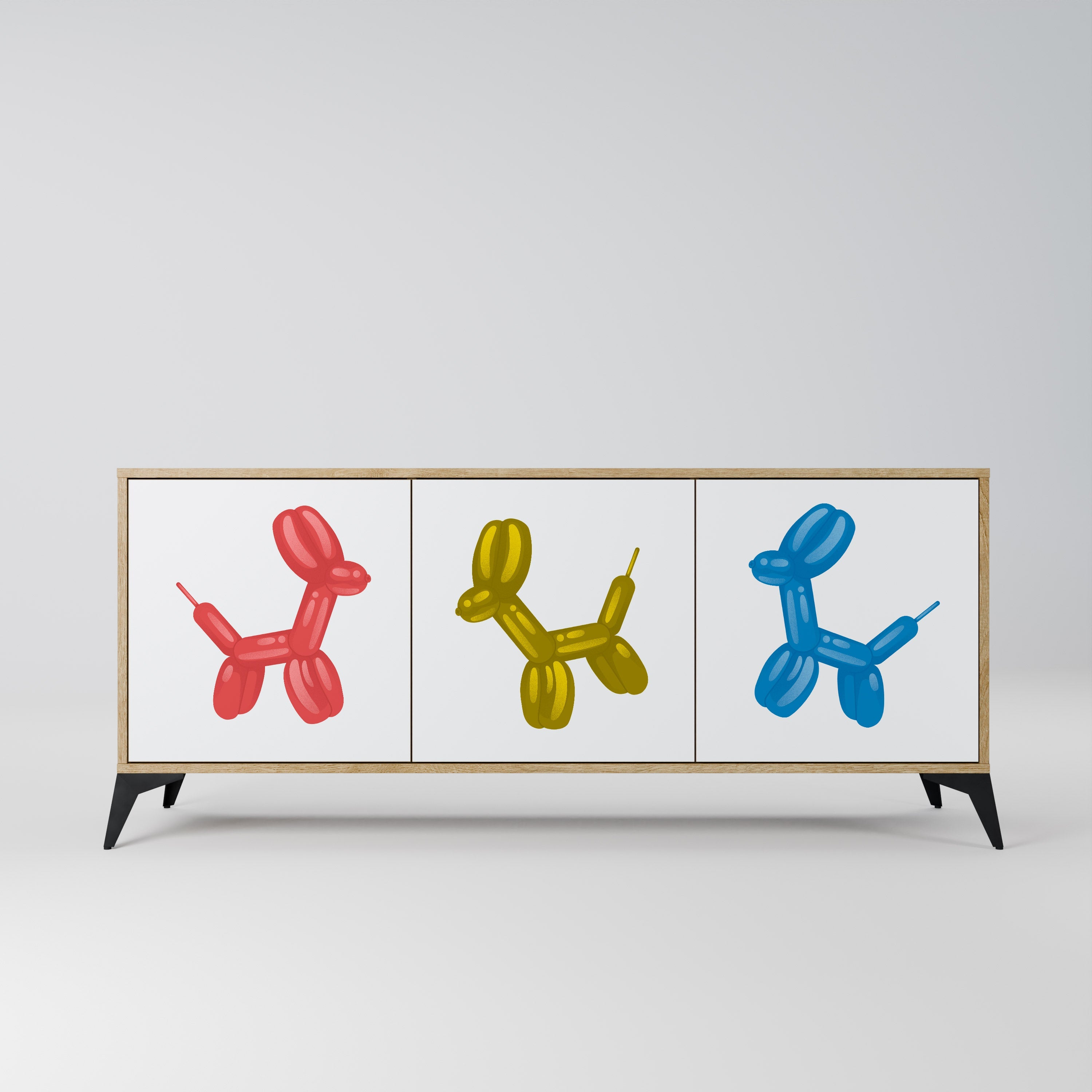 CHILDHOOD MEMORY 3-türiges Sideboard in Eichenoptik