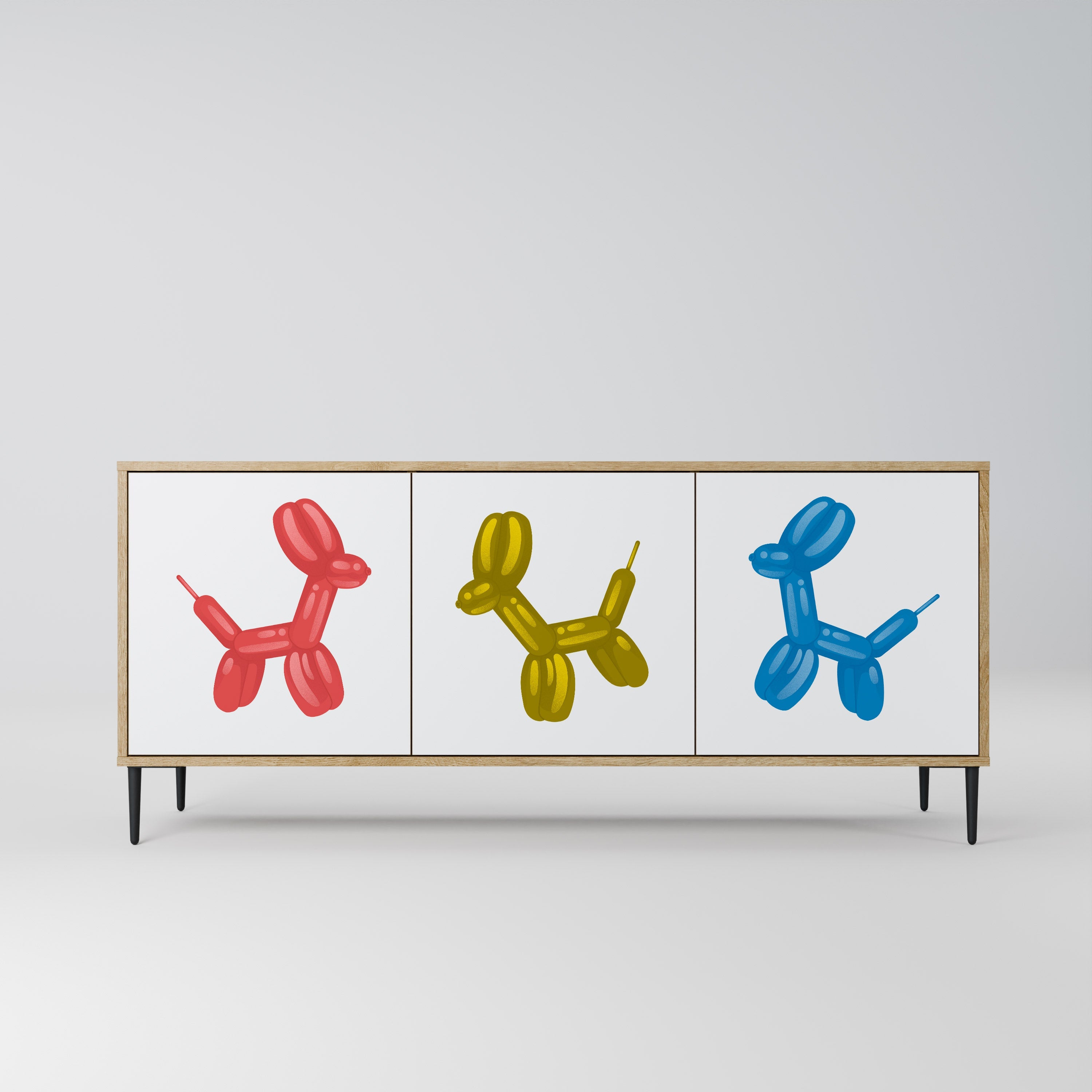 CHILDHOOD MEMORY 3-türiges Sideboard in Eichenoptik