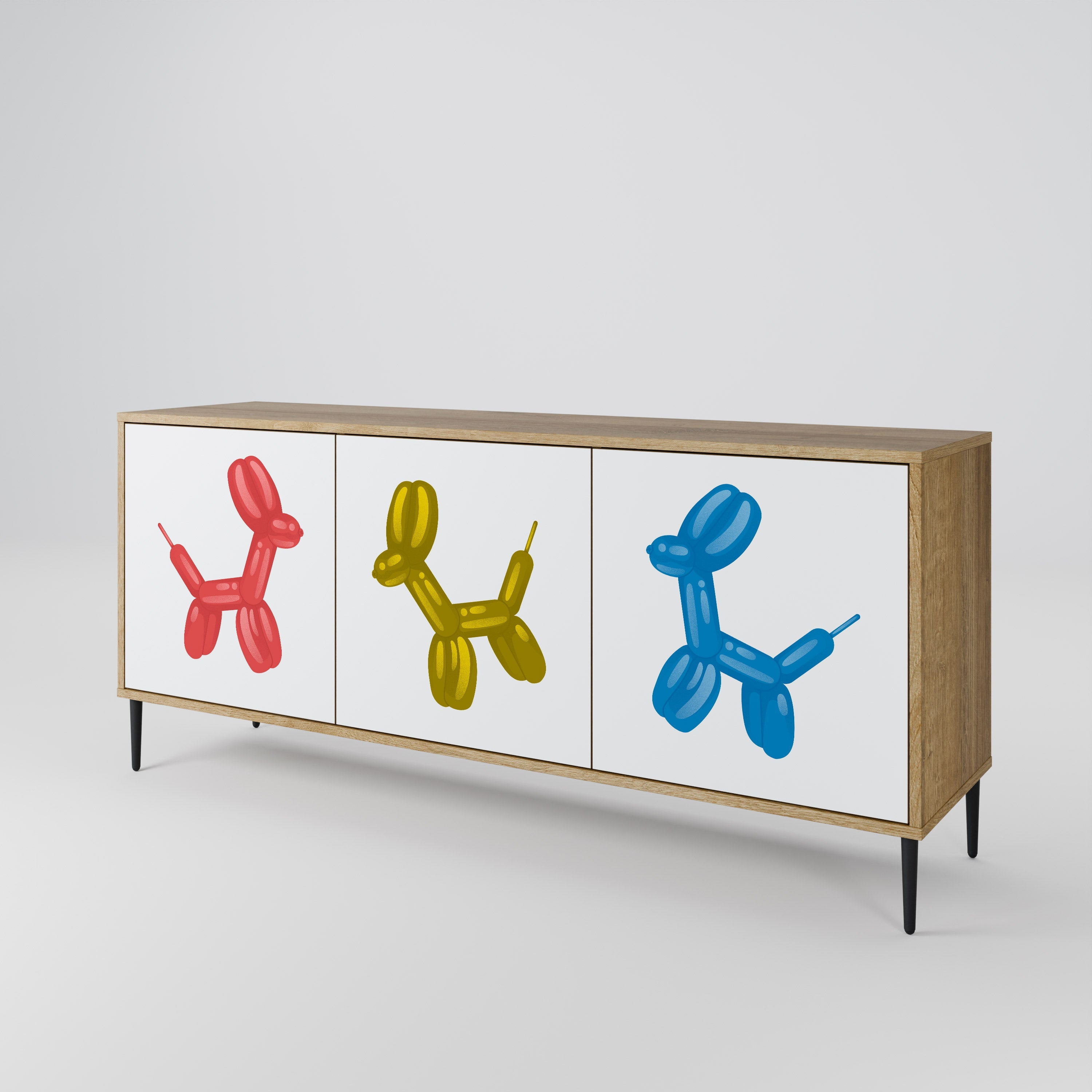 CHILDHOOD MEMORY 3-türiges Sideboard in Eichenoptik