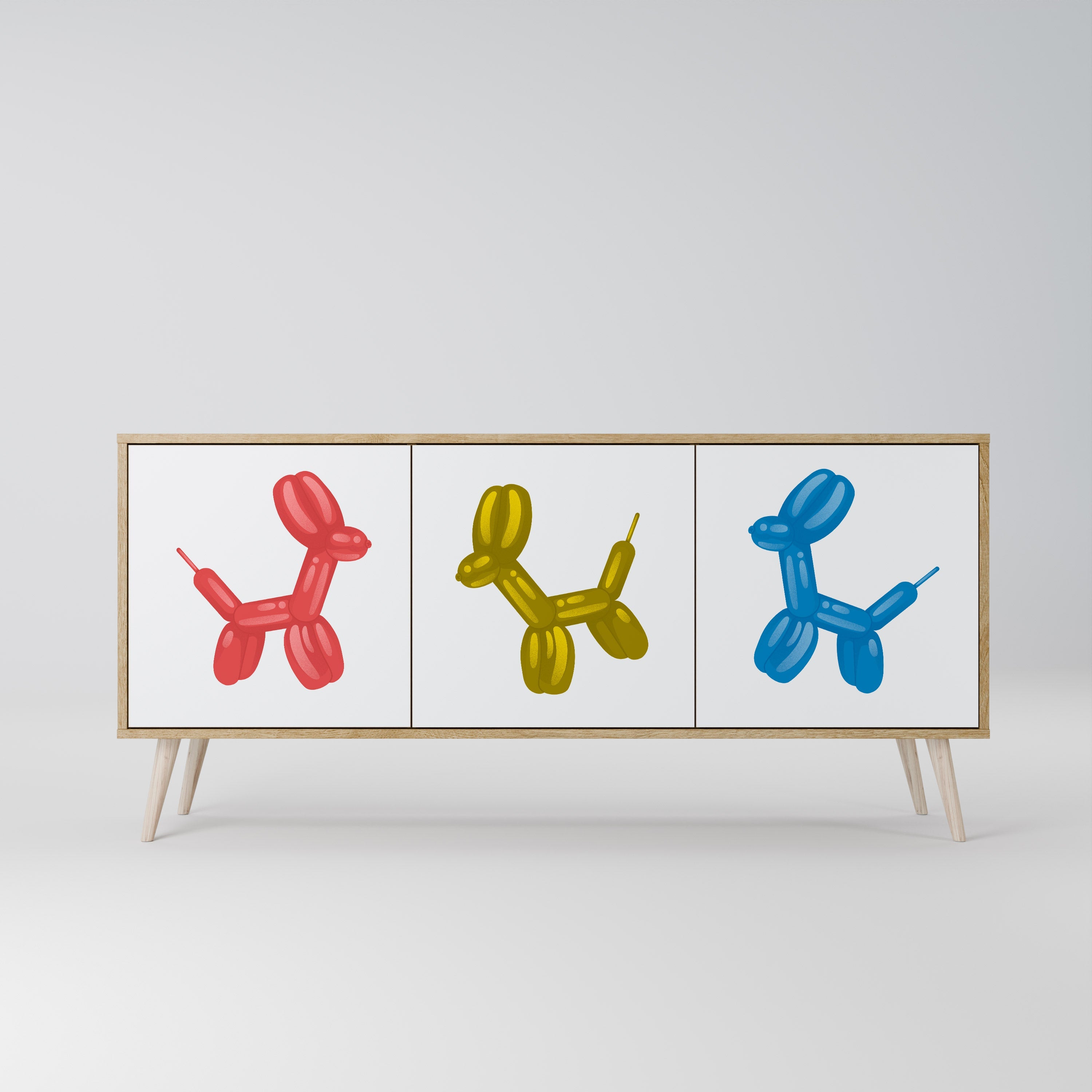 CHILDHOOD MEMORY 3-türiges Sideboard in Eichenoptik