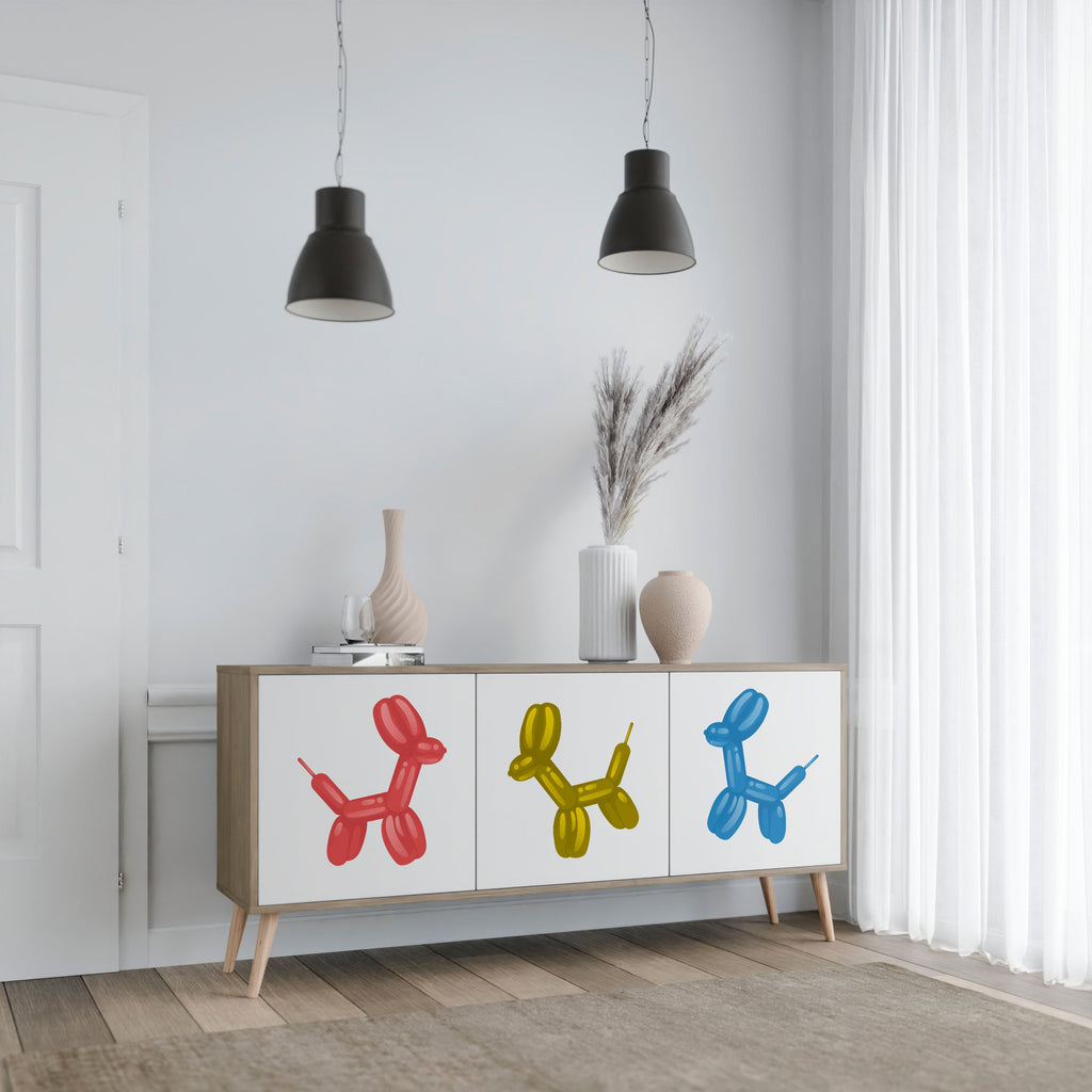 CHILDHOOD MEMORY 3-türiges Sideboard in Eichenoptik