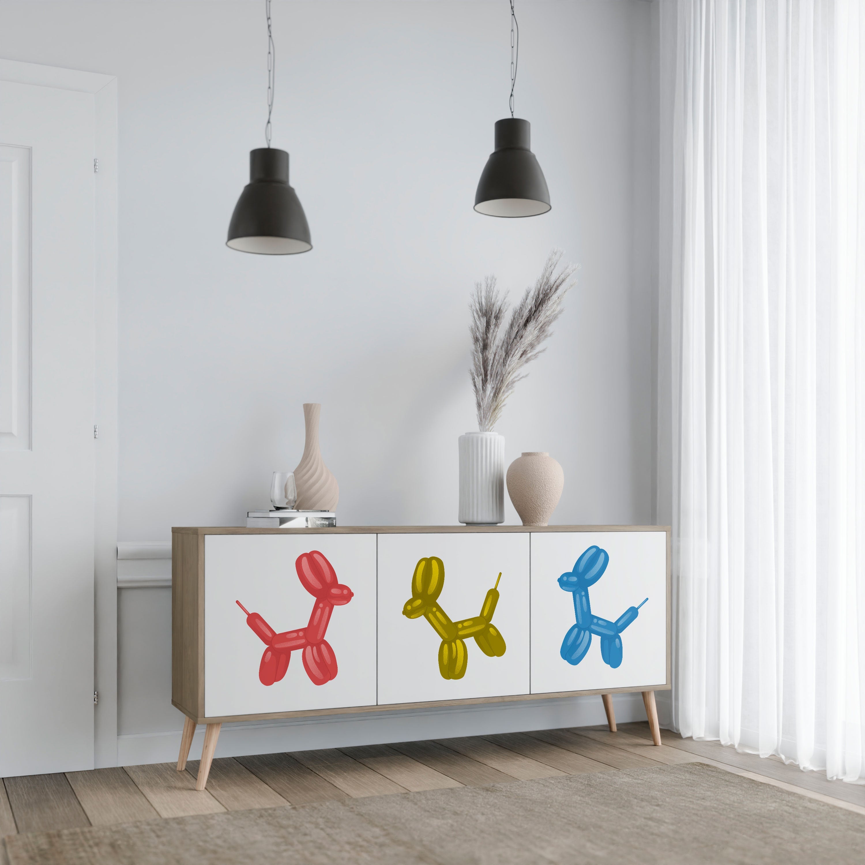 CHILDHOOD MEMORY 3-türiges Sideboard in Eichenoptik