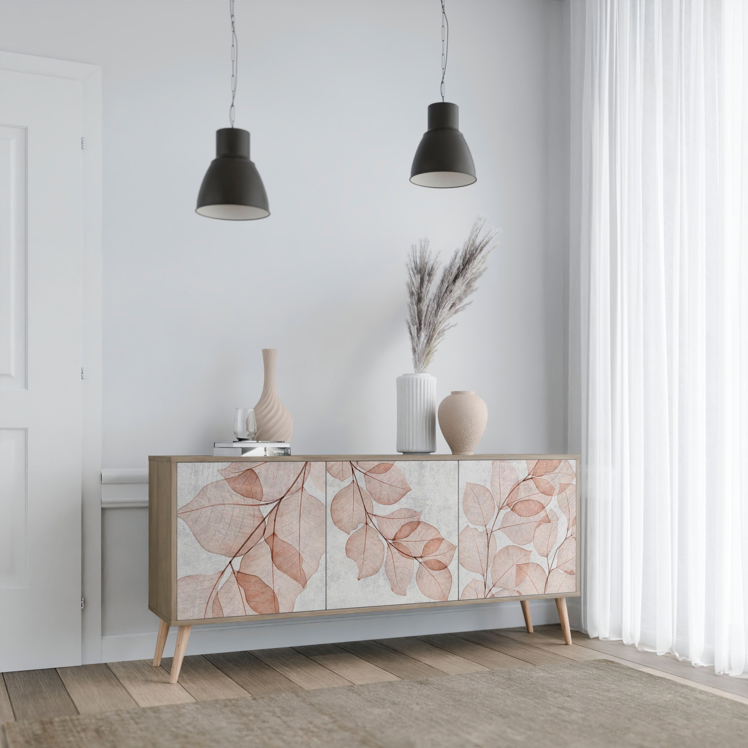 AUTUMN FRAGILITY 3-türiges Sideboard in Eichenoptik