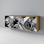 BIKE ENERGY 3-Door Sideboard in Oak Effect