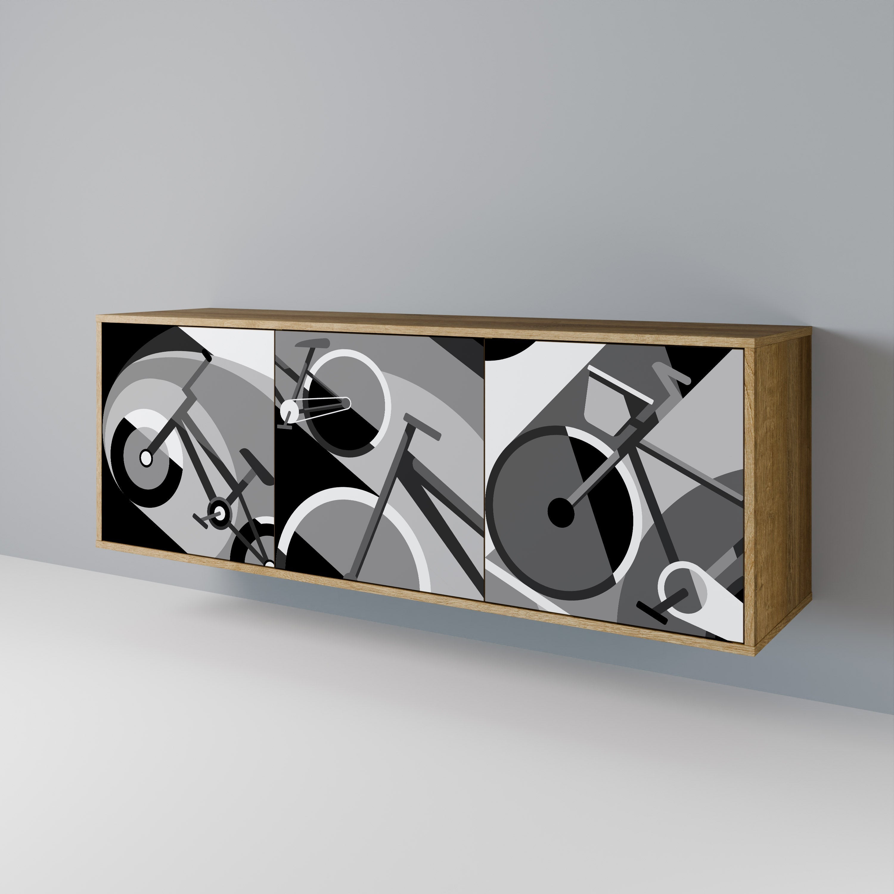 BIKE ENERGY 3-türiges Sideboard in Eichenoptik
