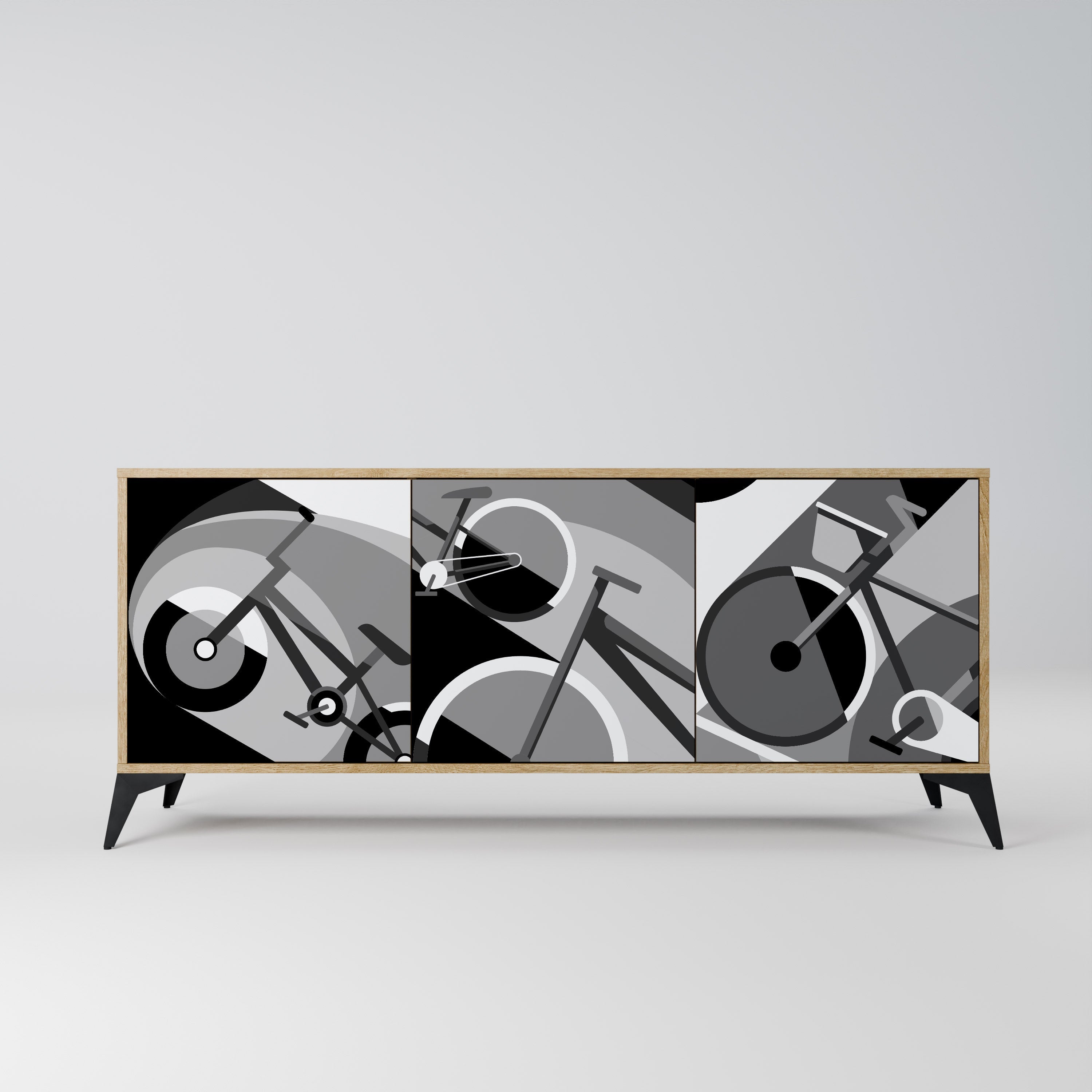 BIKE ENERGY 3-türiges Sideboard in Eichenoptik
