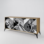 BIKE ENERGY 3-Door Sideboard in Oak Effect