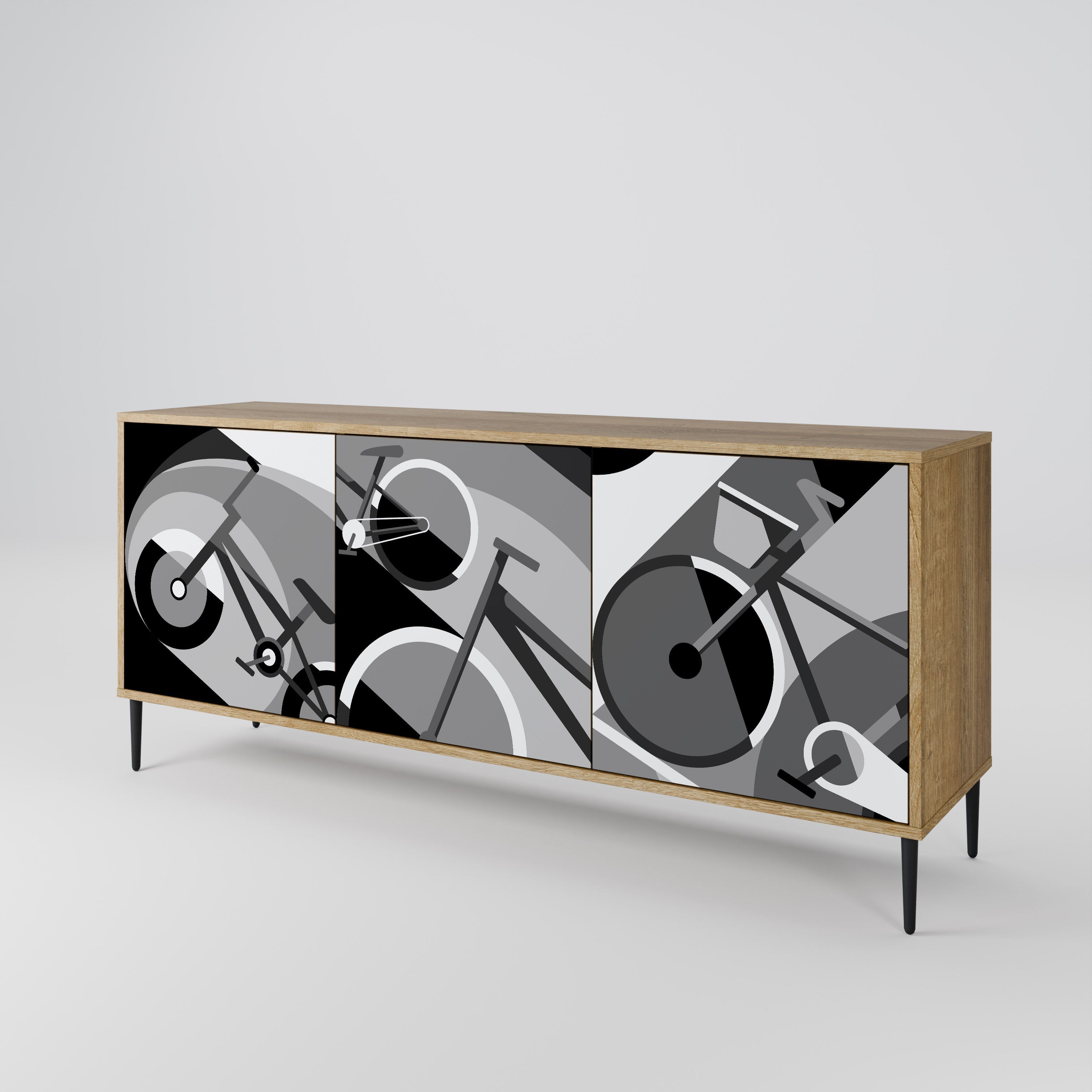 BIKE ENERGY 3-türiges Sideboard in Eichenoptik