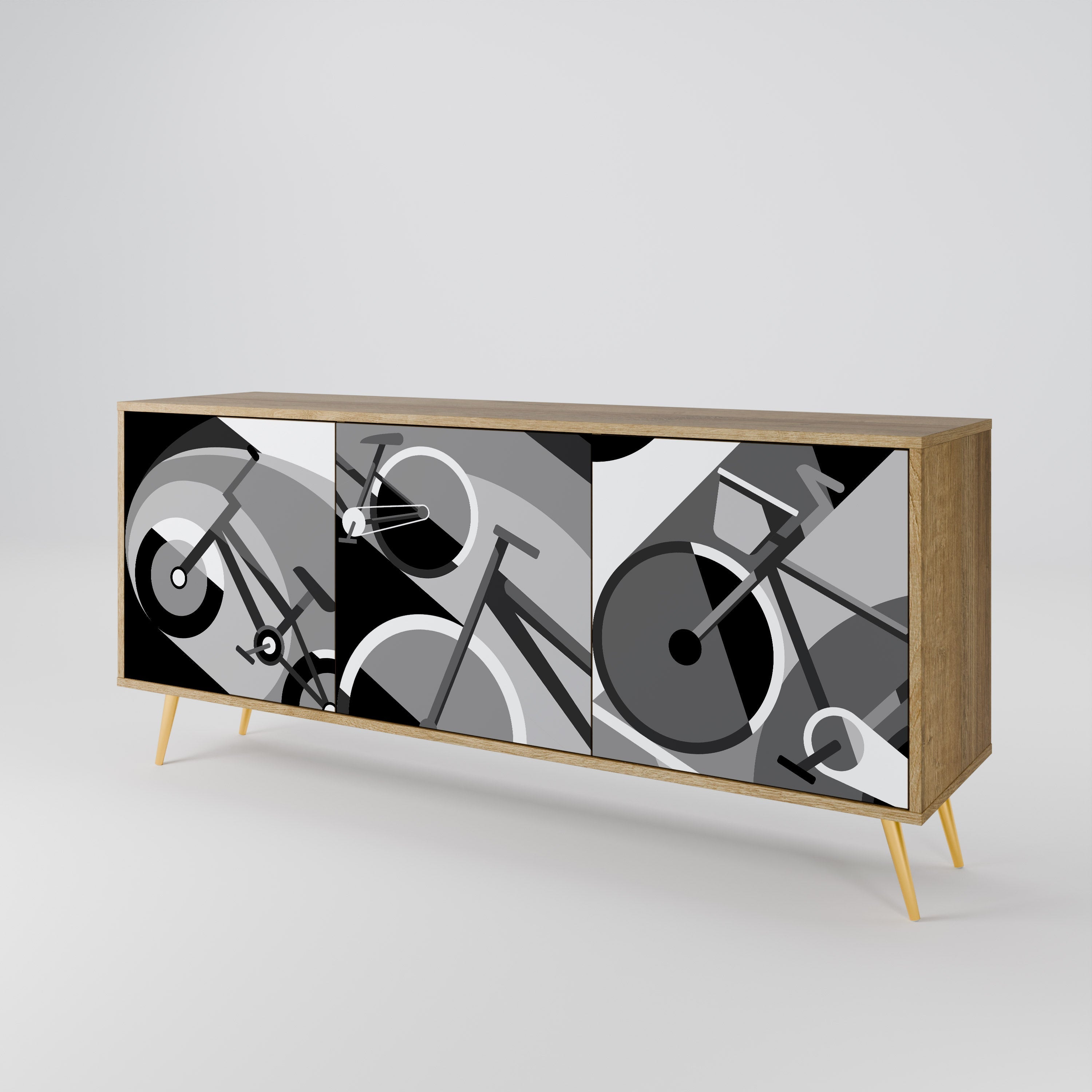 BIKE ENERGY 3-türiges Sideboard in Eichenoptik