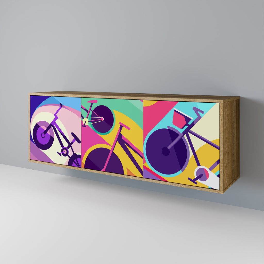 BIKE DREAMS 3-türiges Sideboard in Eichenoptik