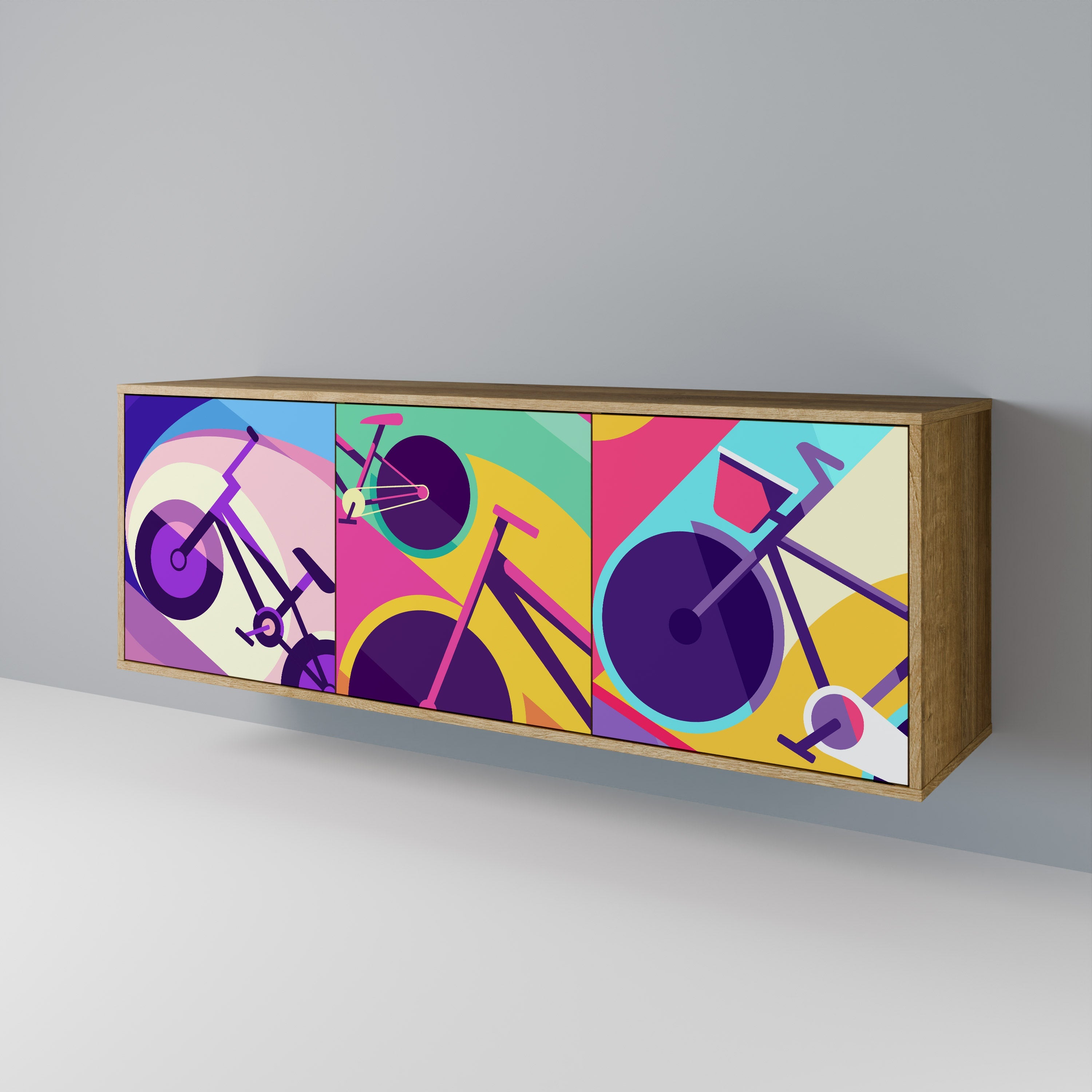 BIKE DREAMS 3-türiges Sideboard in Eichenoptik