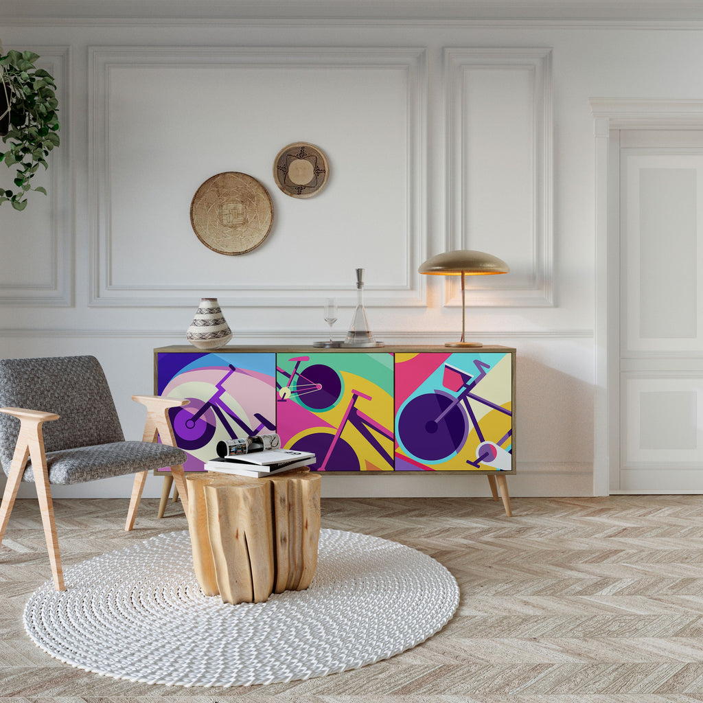 BIKE DREAMS 3-türiges Sideboard in Eichenoptik
