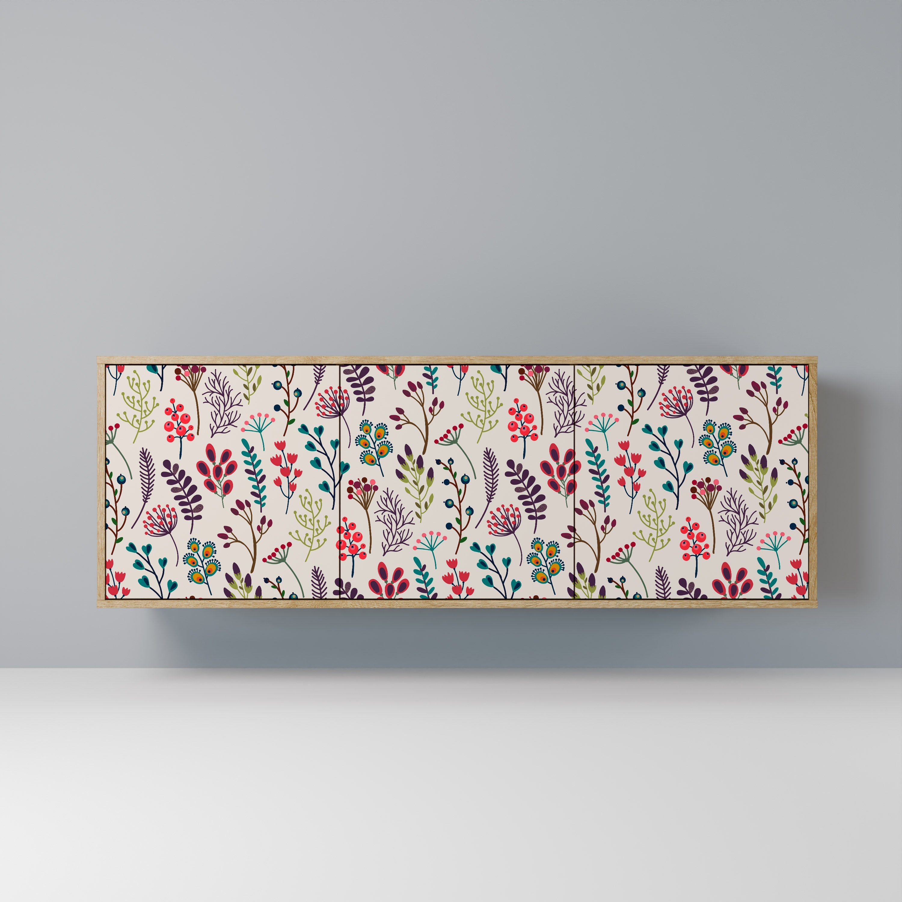 AUTUMN SUNDRIES Sideboard mit 3 Türen in Eichenoptik