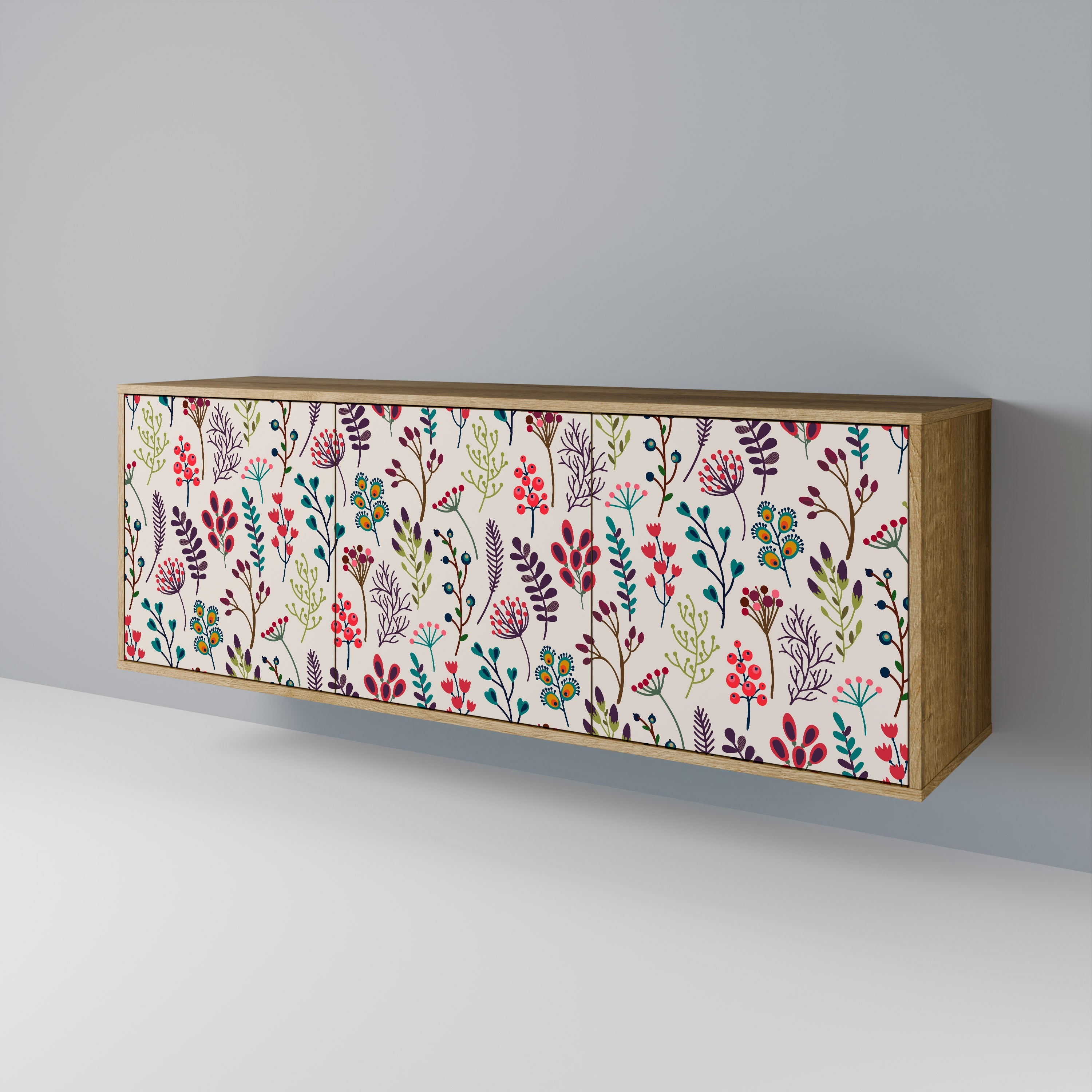 AUTUMN SUNDRIES Sideboard mit 3 Türen in Eichenoptik