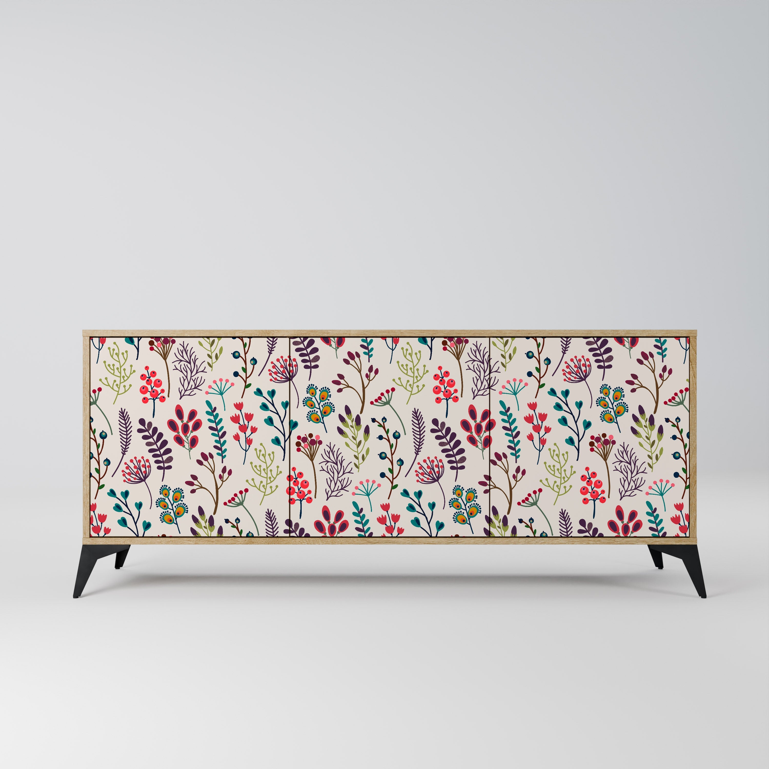 AUTUMN SUNDRIES Sideboard mit 3 Türen in Eichenoptik