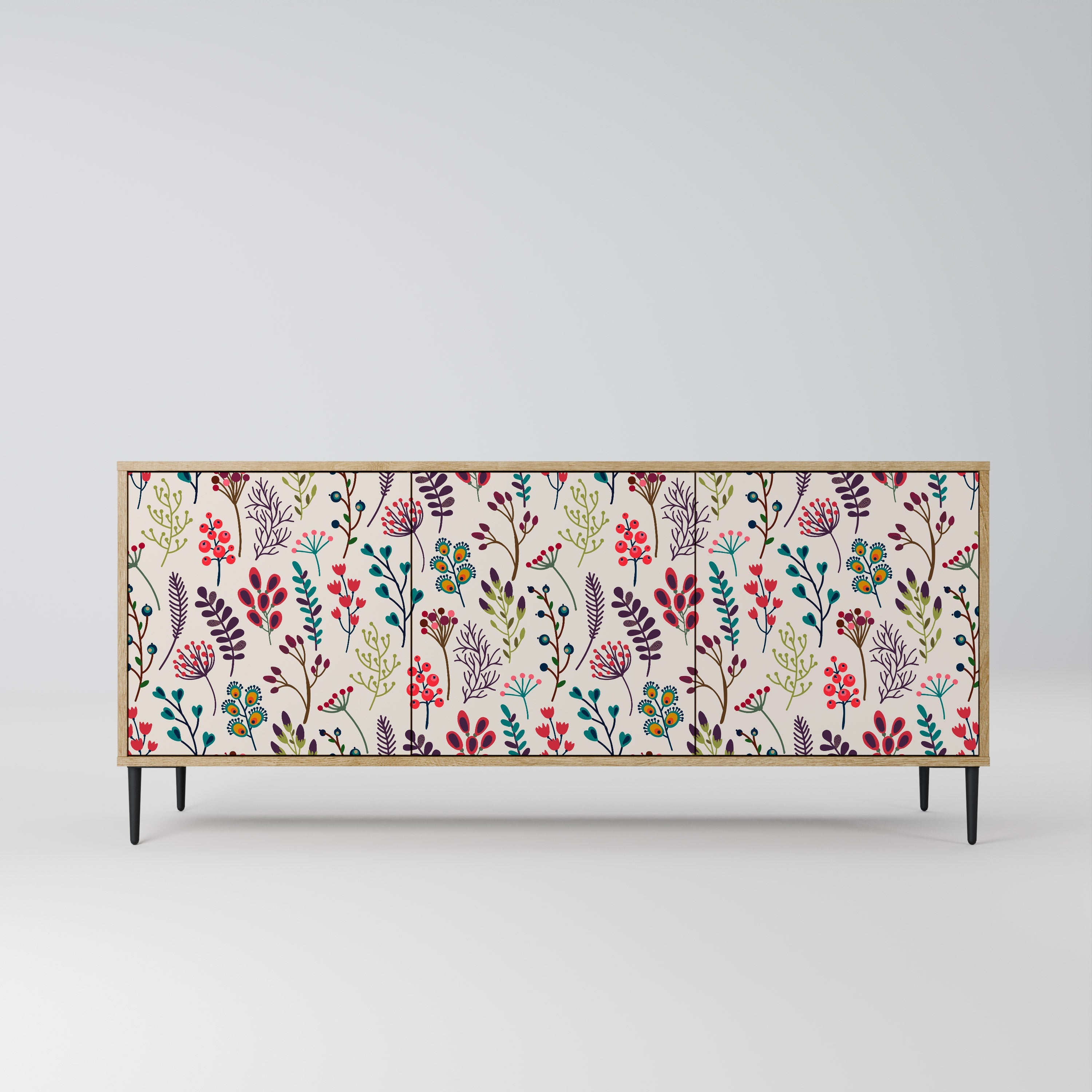 AUTUMN SUNDRIES Sideboard mit 3 Türen in Eichenoptik