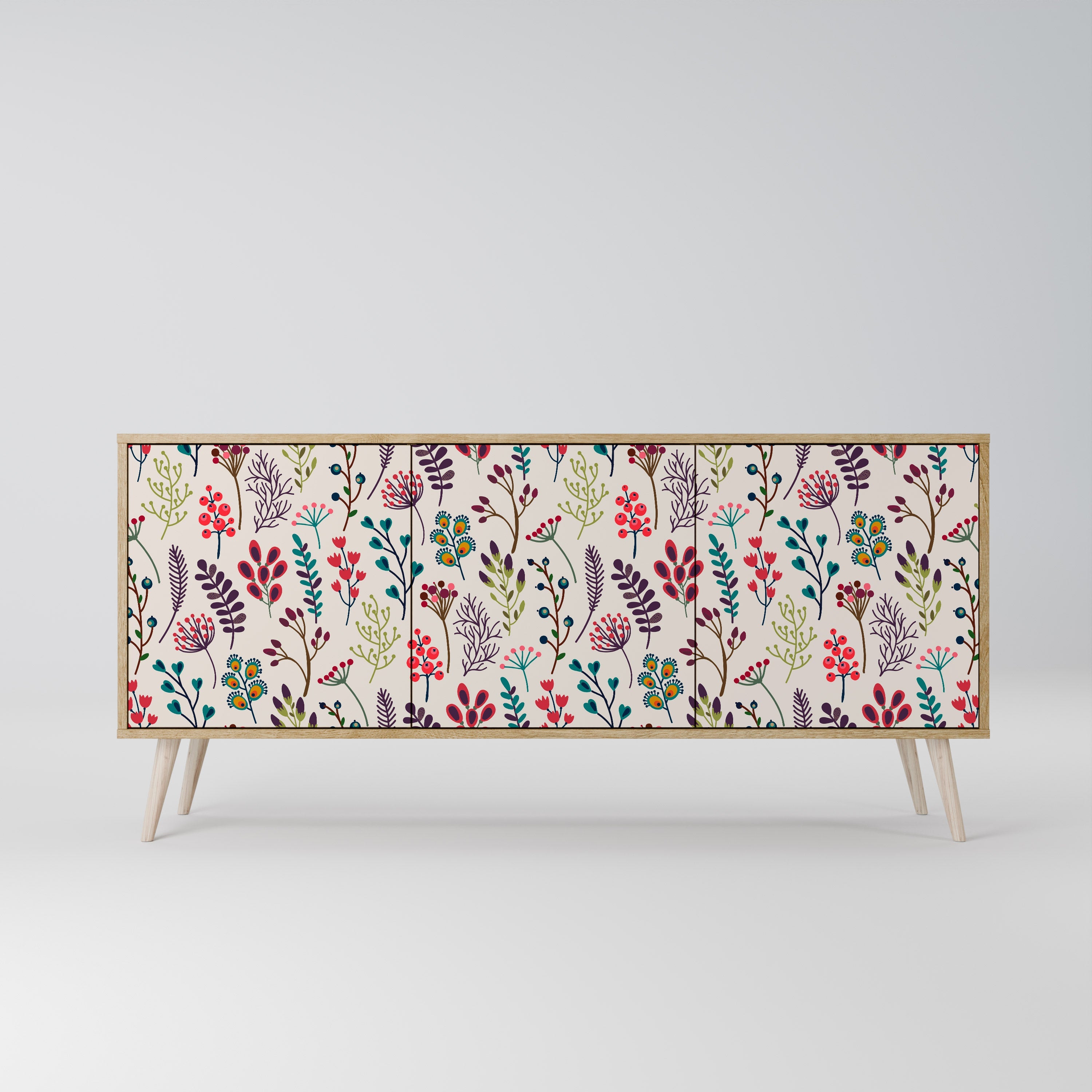 AUTUMN SUNDRIES Sideboard mit 3 Türen in Eichenoptik