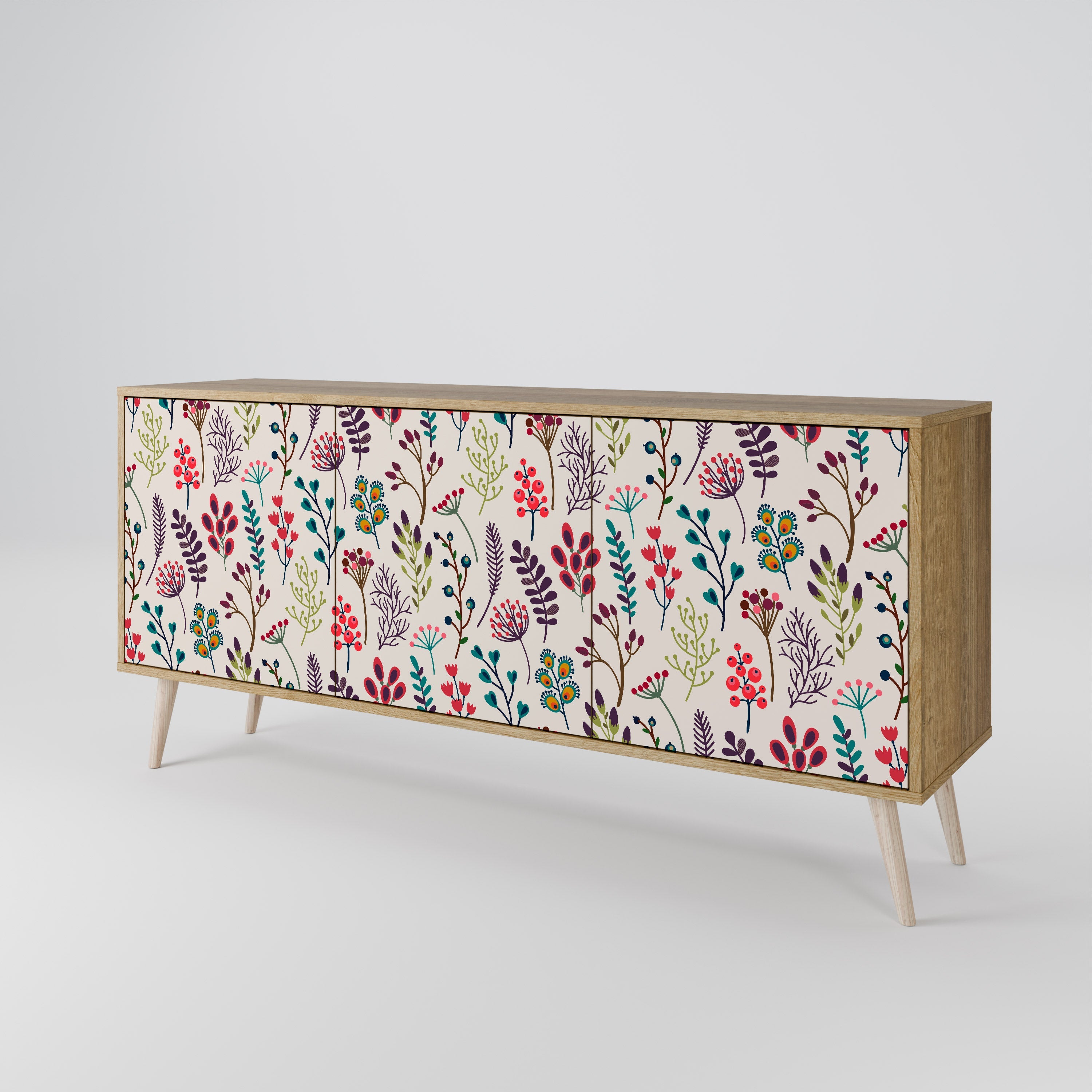 AUTUMN SUNDRIES Sideboard mit 3 Türen in Eichenoptik