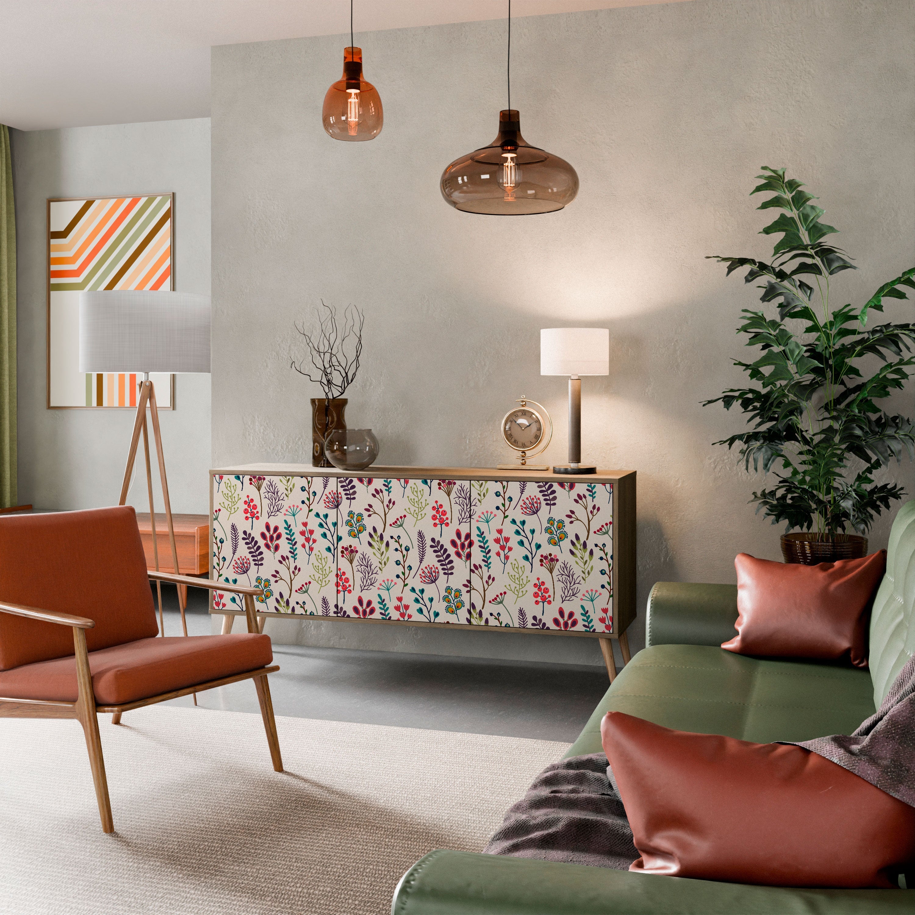AUTUMN SUNDRIES Sideboard mit 3 Türen in Eichenoptik