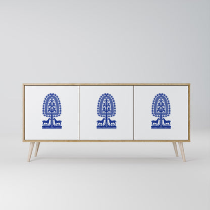POLISH FOLK ART 3-türiges Sideboard