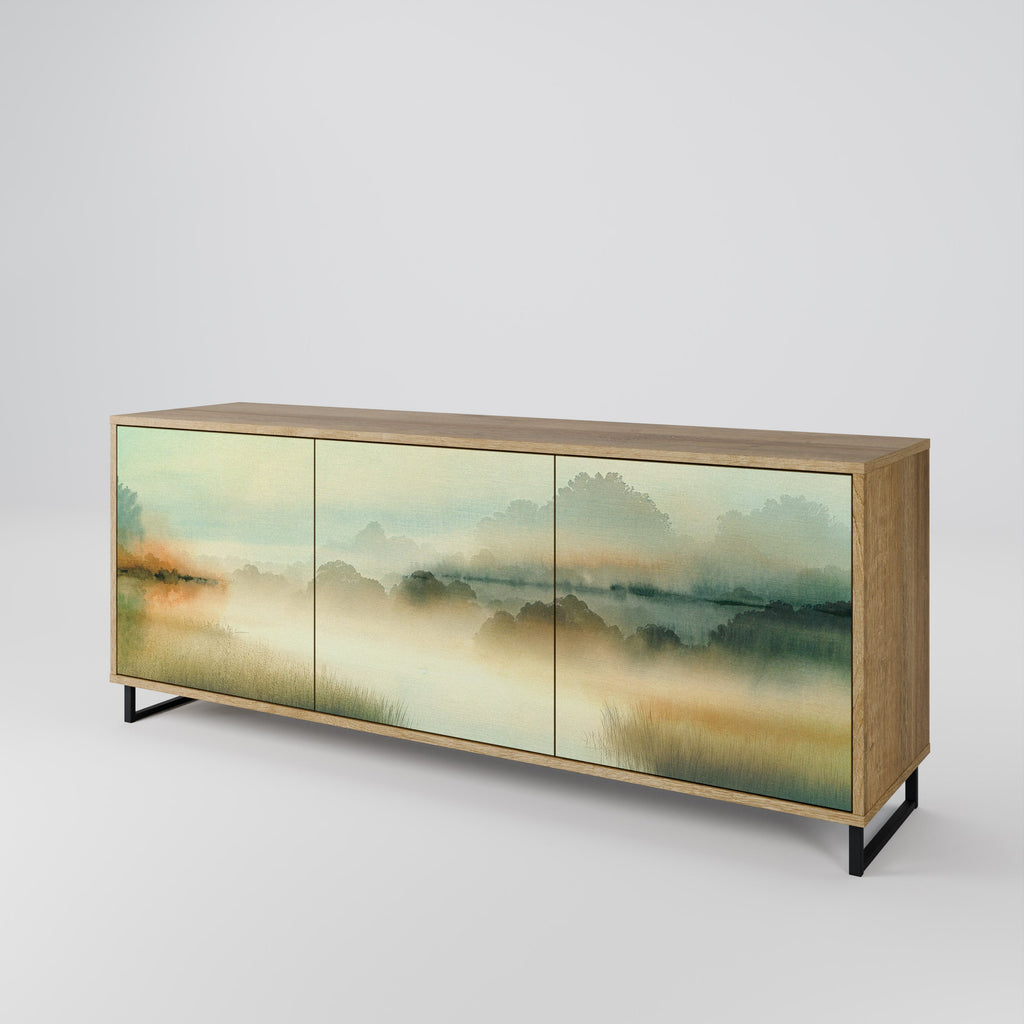 MORNING BY THE LAKE 3-türiges Sideboard in Eichenoptik
