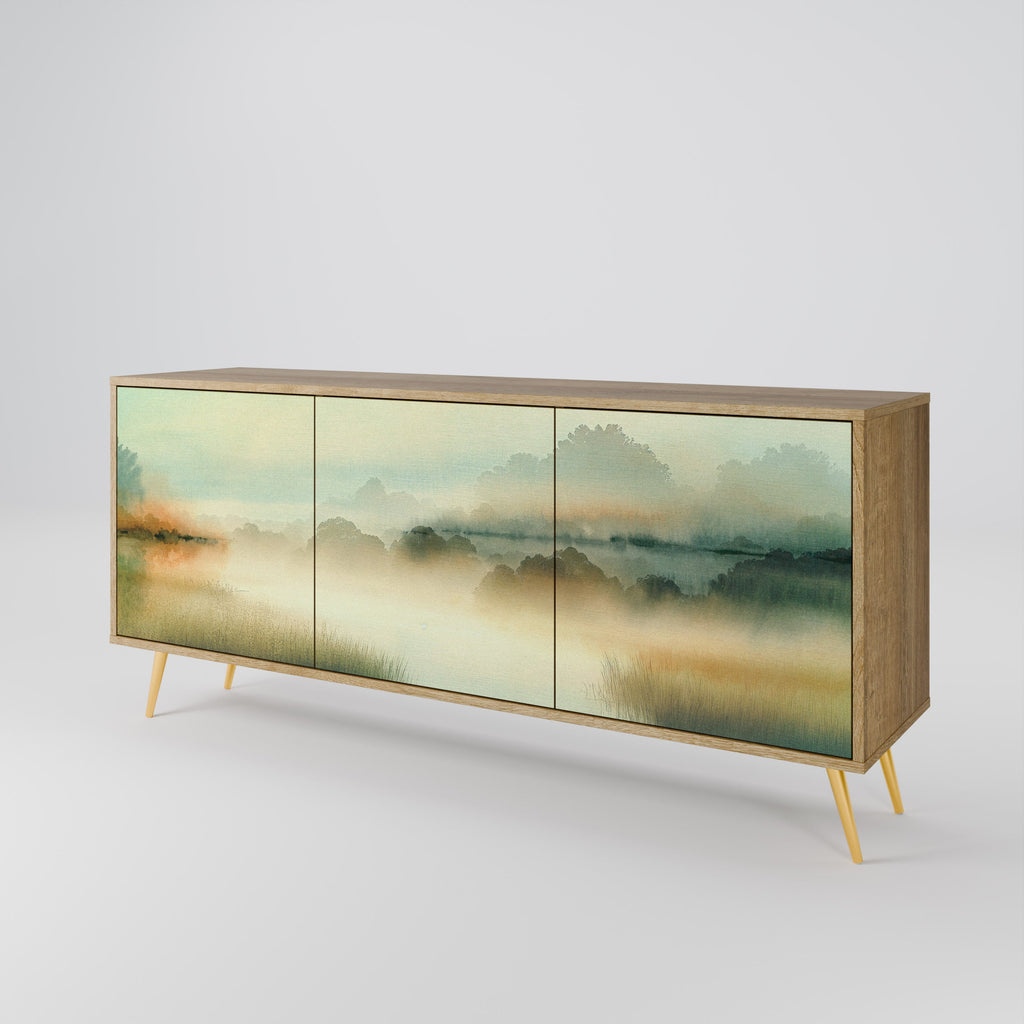 MORNING BY THE LAKE 3-türiges Sideboard in Eichenoptik