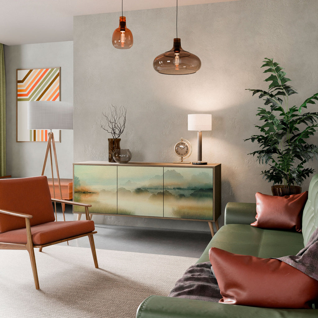 MORNING BY THE LAKE 3-türiges Sideboard in Eichenoptik