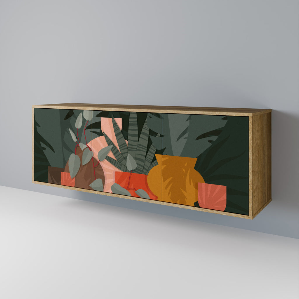 TROPICAL COMPOSITION 3-türiges Sideboard in Eichenoptik