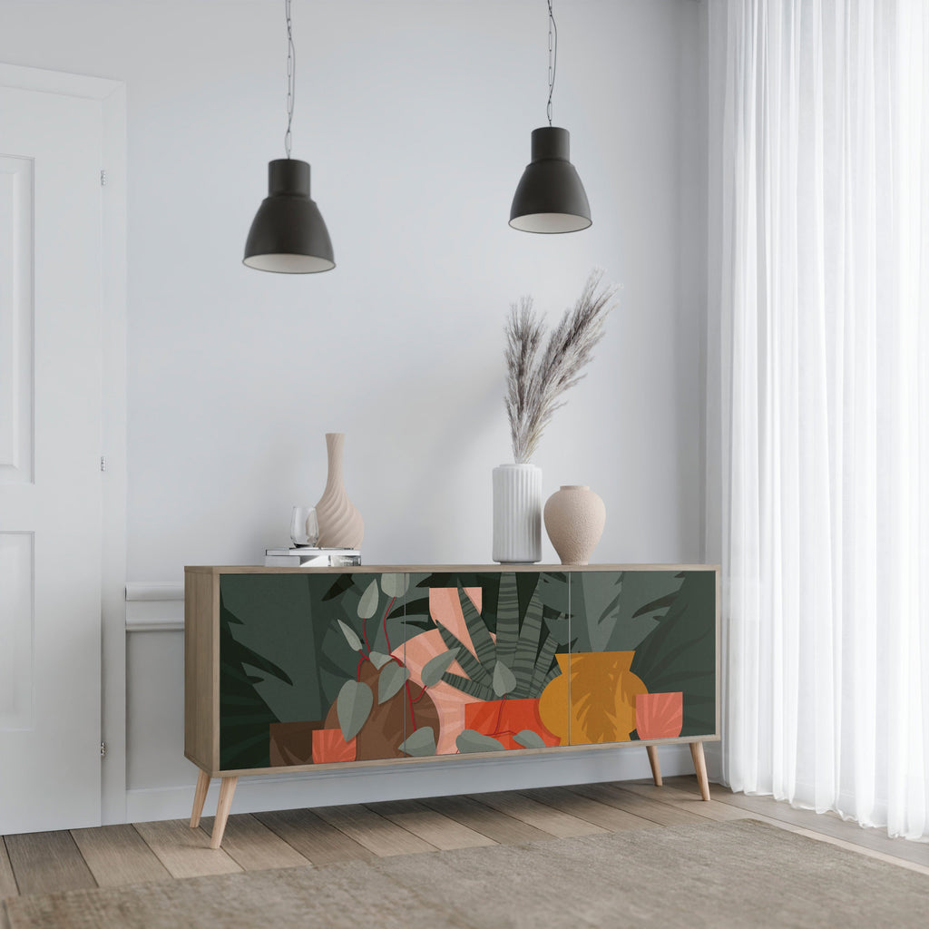 TROPICAL COMPOSITION 3-türiges Sideboard in Eichenoptik