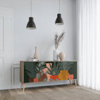 TROPICAL COMPOSITION Sideboard mit 3 Türen in Eiche-Optik