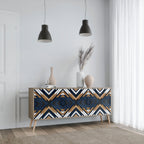 ARTFUL GEOMETRY Sideboard mit 3 Türen in Eiche-Optik