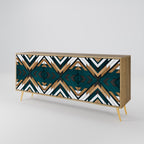 ARTISTIC GEOMETRY Sideboard mit 3 Türen in Eiche-Optik