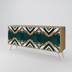 ARTISTIC GEOMETRY Sideboard mit 3 Türen in Eiche-Optik