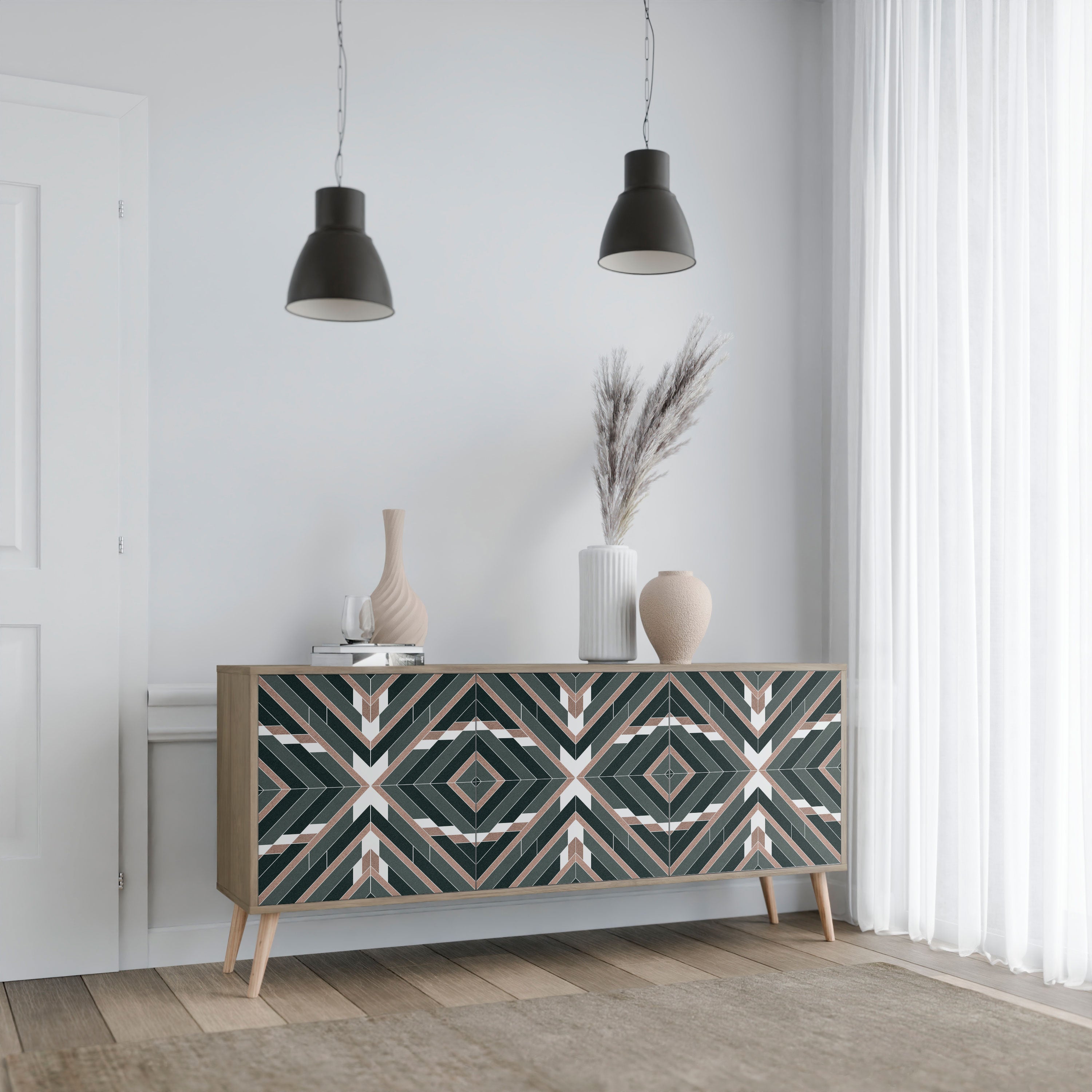 DIMENSION DELIGHTS 3-türiges Sideboard in Eichenoptik