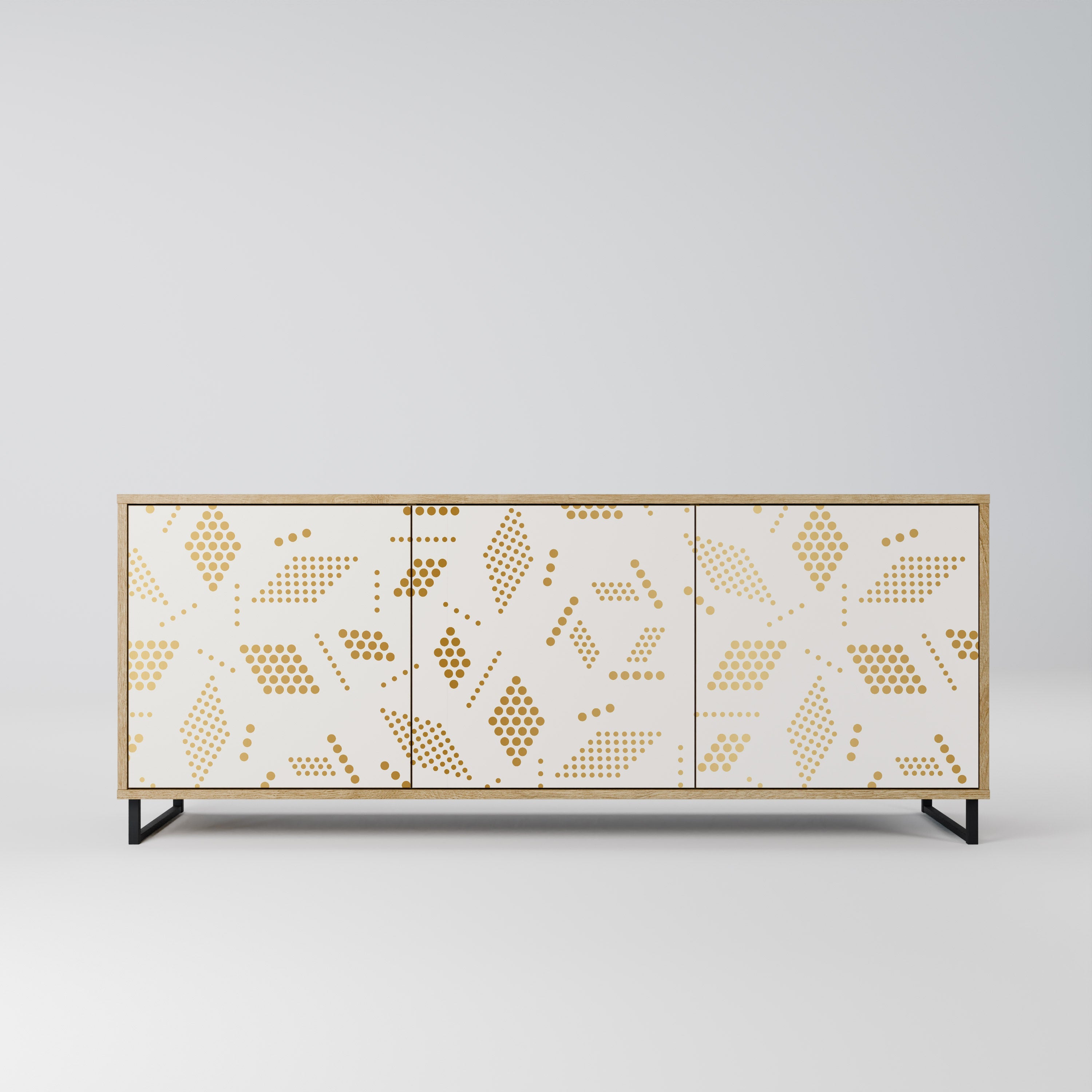 SPOTTED DAZE 3-türiges Sideboard in Eichenoptik