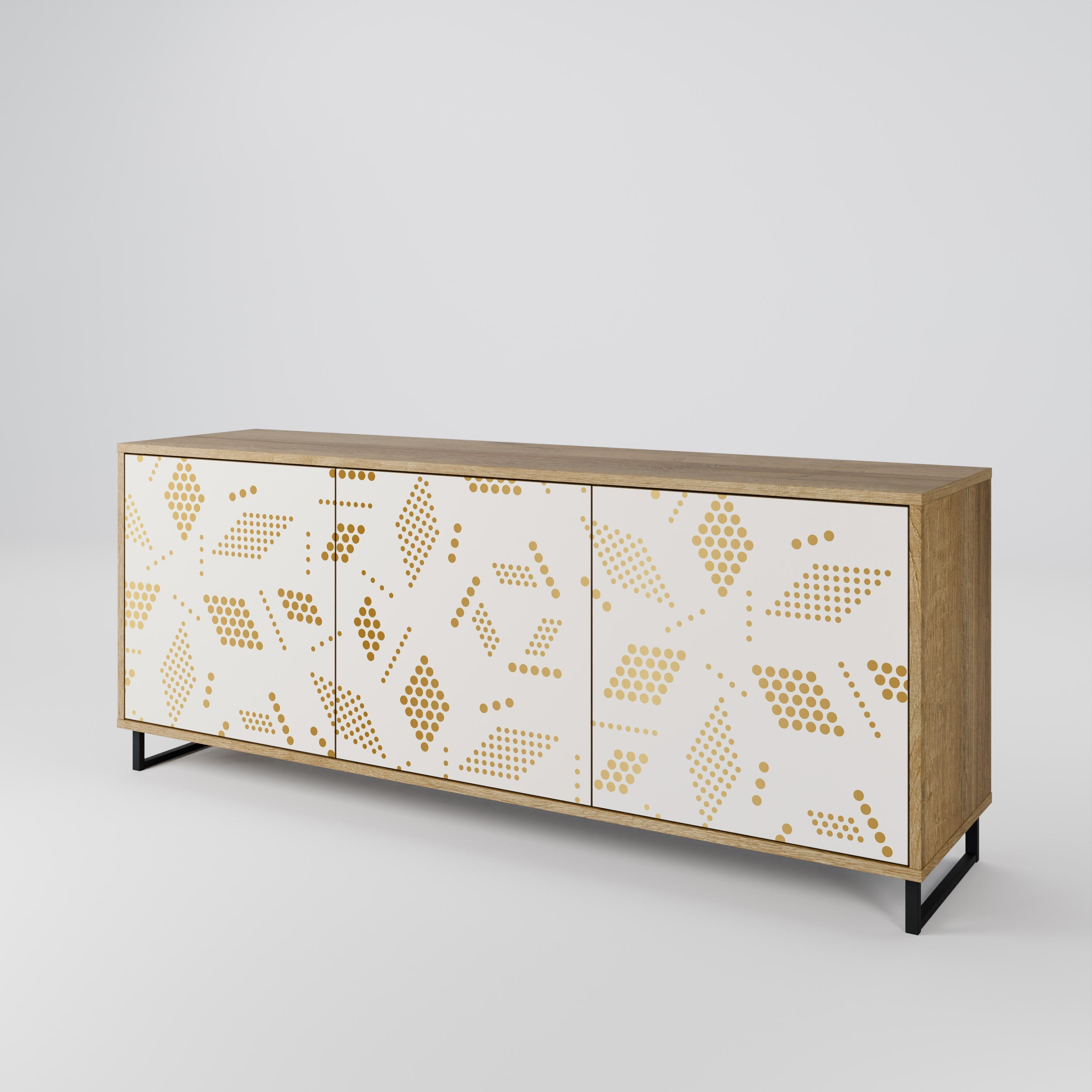 SPOTTED DAZE 3-türiges Sideboard in Eichenoptik