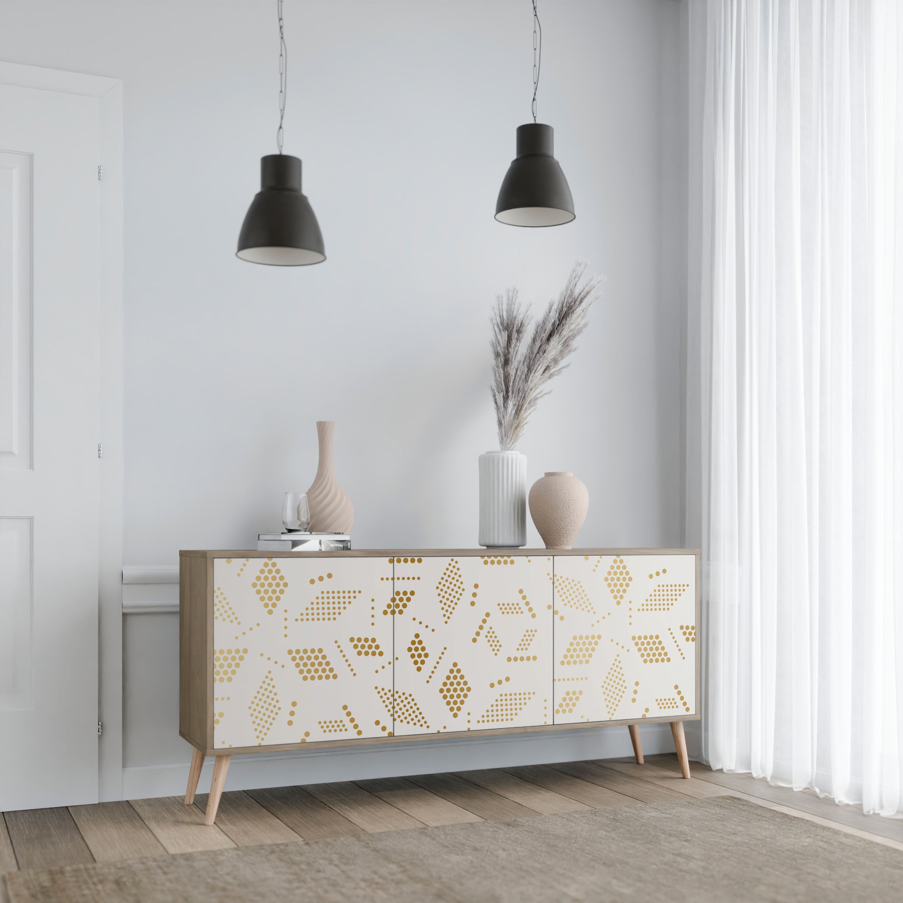 SPOTTED DAZE 3-türiges Sideboard in Eichenoptik
