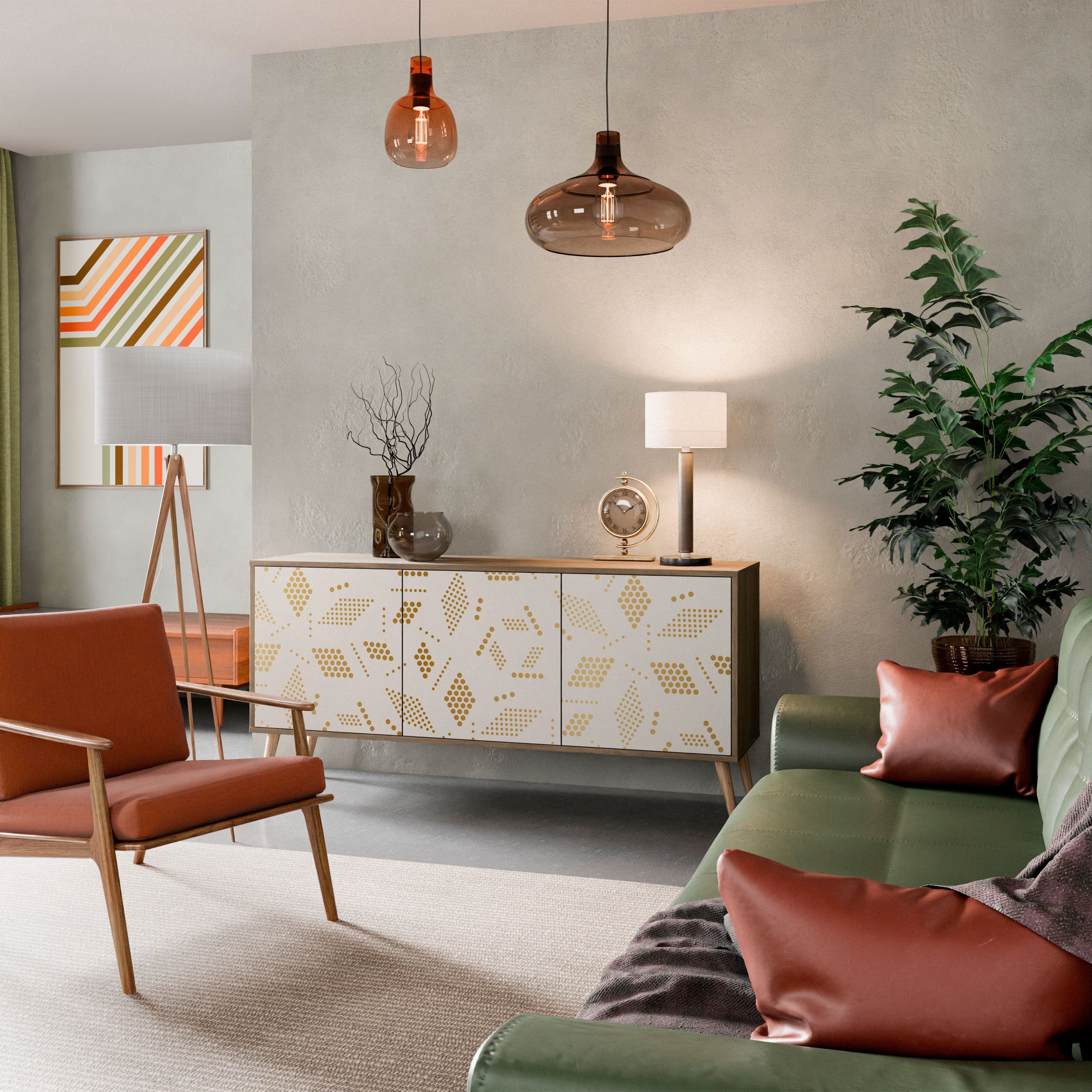 SPOTTED DAZE 3-türiges Sideboard in Eichenoptik