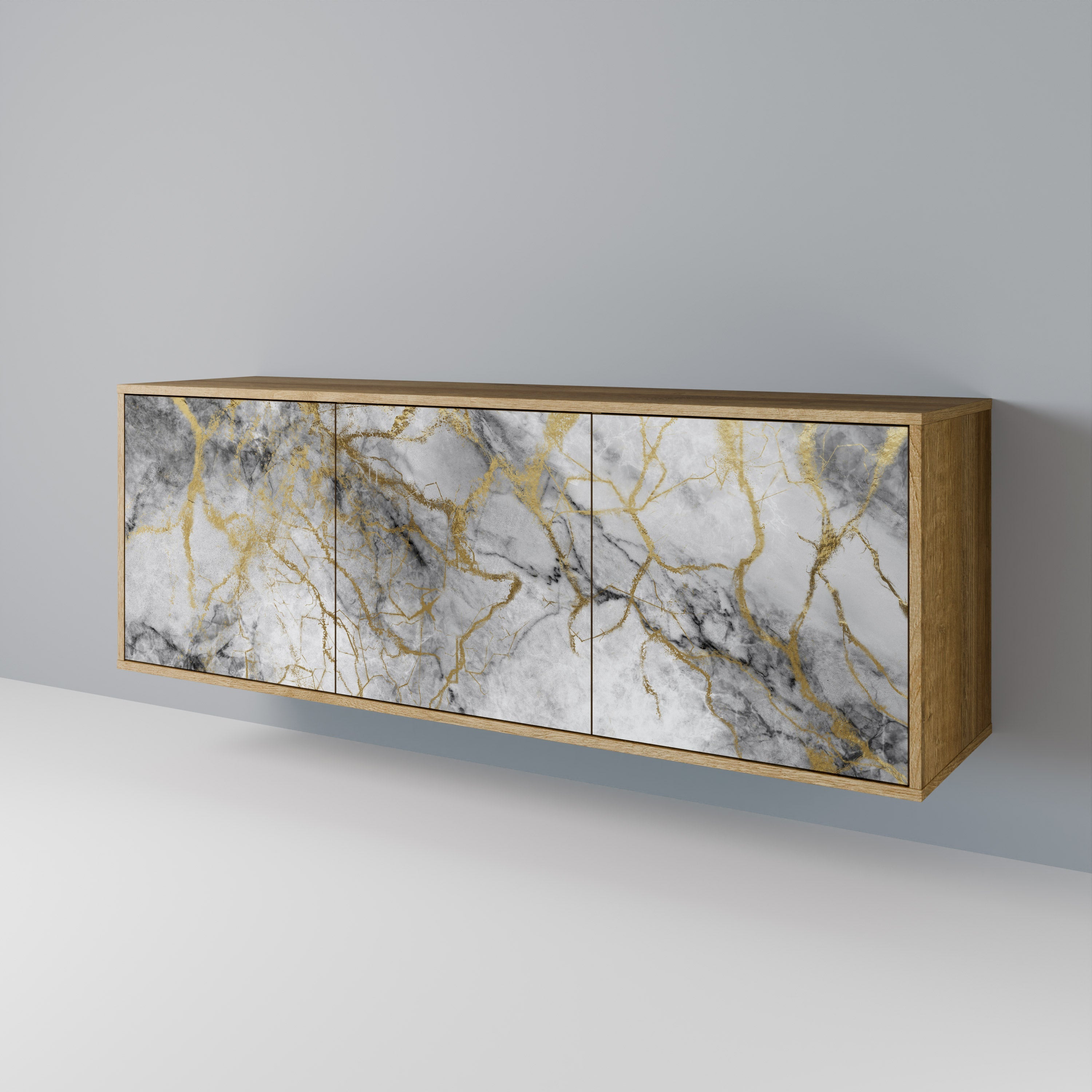 TIMELESS GLIDE 3-türiges Sideboard in Eichenoptik